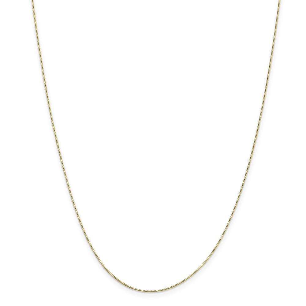 10K Yellow Gold 0.5mm Box Chain Necklace 16 Inches - Dainty Minimalist Jewelry for Women, Perfect for Layering, Everyday Wear & Gift Giving