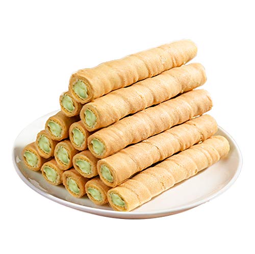 OUYANGHENGZHI Matcha Flavored Egg Rolls - Delicious Office Snacks for Work Breaks, Afternoon Tea & Gift Giving