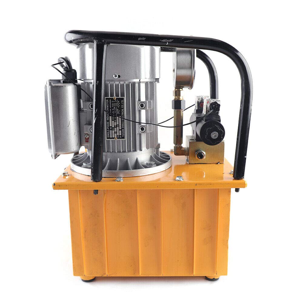 750W Double Acting Electric Hydraulic Pump with Solenoid Valve & Foot Pedal Switch - Includes 1.8M Oil Hose with Quick Connector for Automotive Repair, Industrial Machinery, and Heavy Equipment Maintenance