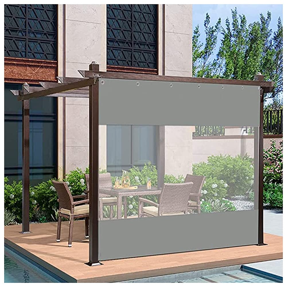 Premium PVC Stitching Tarpaulin - Transparent Waterproof Outdoor Curtains with Perforations | UV-Resistant Greenhouse & Farm Cover (2.5x3m, Gray) - Ideal for Plant Protection, Livestock Shelter & Weatherproof Outdoor Storage