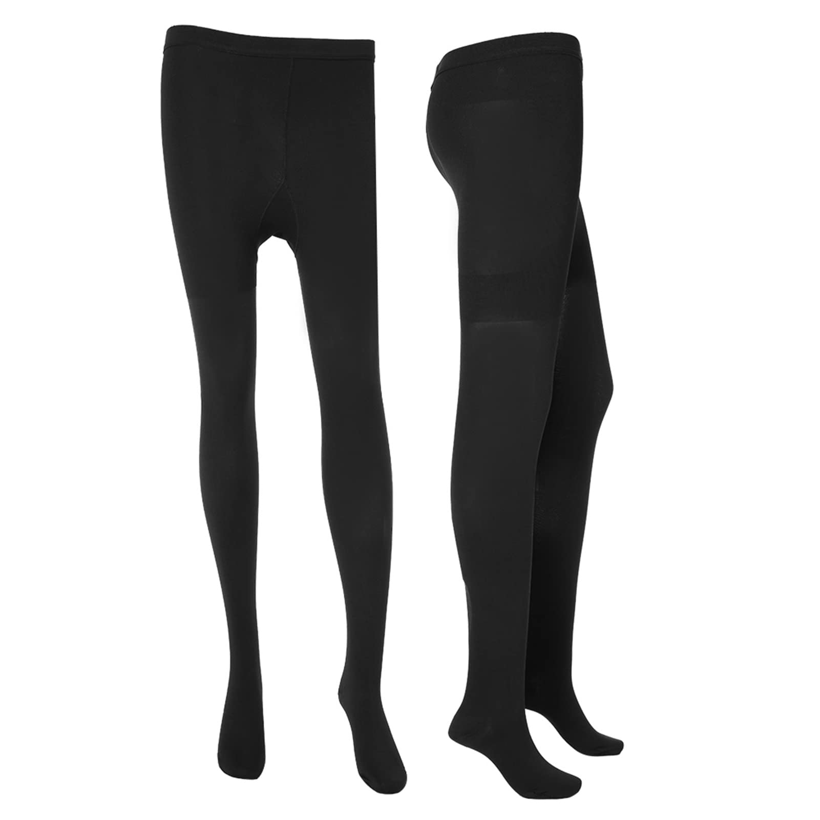 Compression Stockings for Men & Women - Plus Size Thigh High Close Toe Pantyhose Socks (XXL Black) | Pain Relief & Circulation Support | Ideal for Travel, Work & Medical Use