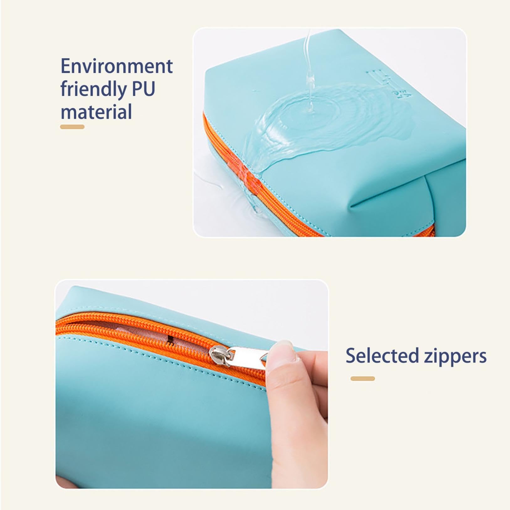 Stylish Travel Makeup Bag Organizer - Waterproof Cosmetic & Toiletry Pouch for Women with Brush Storage | Perfect for Vacation, Gym, Business Trips & Daily Essentials