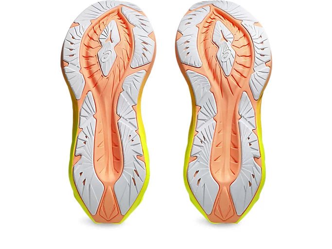 ASICS Men's NOVABLAST 4 Running Shoes - Lightweight Cushioned Sneakers for Jogging & Training | Cool Matcha/Safety Yellow Colorway | Perfect for Road Running, Gym Workouts & Daily Wear