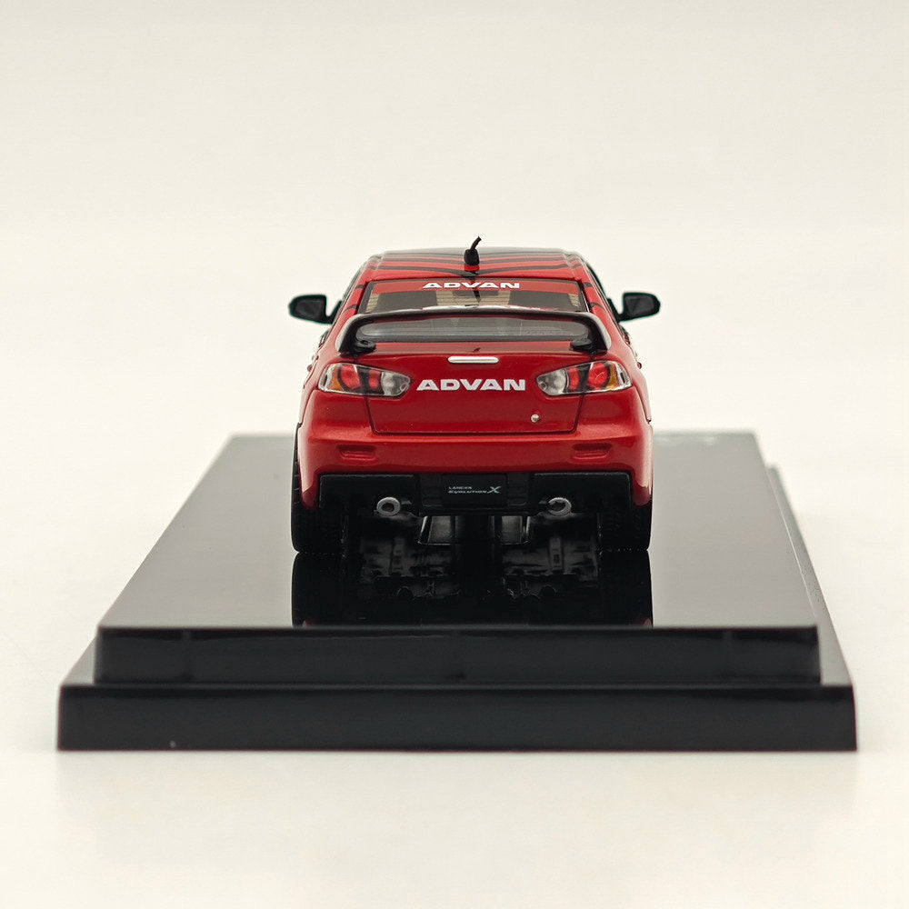 1/64 Scale Mitsubishi Lancer Evolution X Diecast Model Car - Hobby Japan HJ644053AV with Yokohama Advan Colors | Collectible Toy for Display, Racing Enthusiasts & Car Model Collections