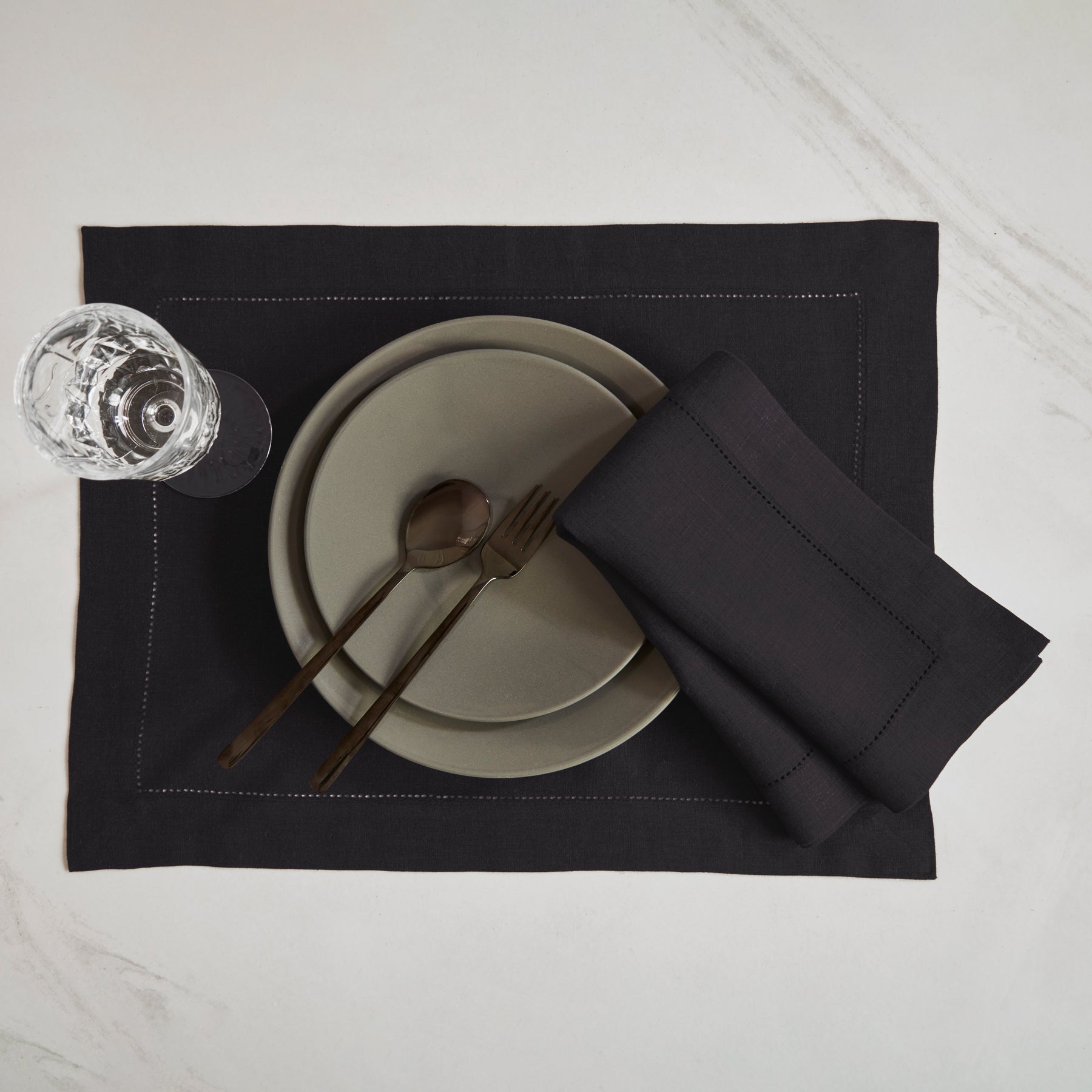 Sonoma Hemstitch Placemats Set of 4 - Premium Cotton Table Mats for Dining & Home Decor - Perfect for Dinner Parties, Holiday Tablescapes & Everyday Use