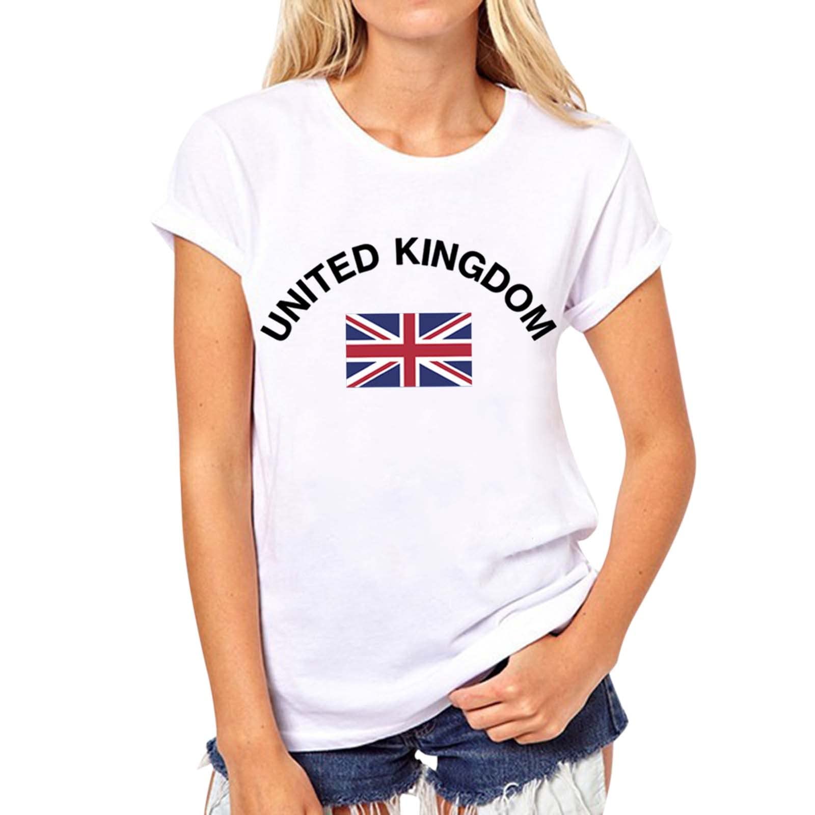 Women's Summer Floral Printed Short Sleeve Crew Neck T-Shirt - Casual Fitted Tee in White | Perfect for Beach Outings, Picnics & Everyday Wear