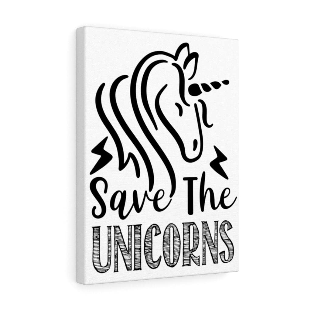Save The Unicorns Christian Wall Art Print - Inspirational Scripture Wall Decor for Home & Office - Ready to Hang Gift for Women, Teens, Bible Lovers - Perfect for Bedroom, Living Room & Church Decor