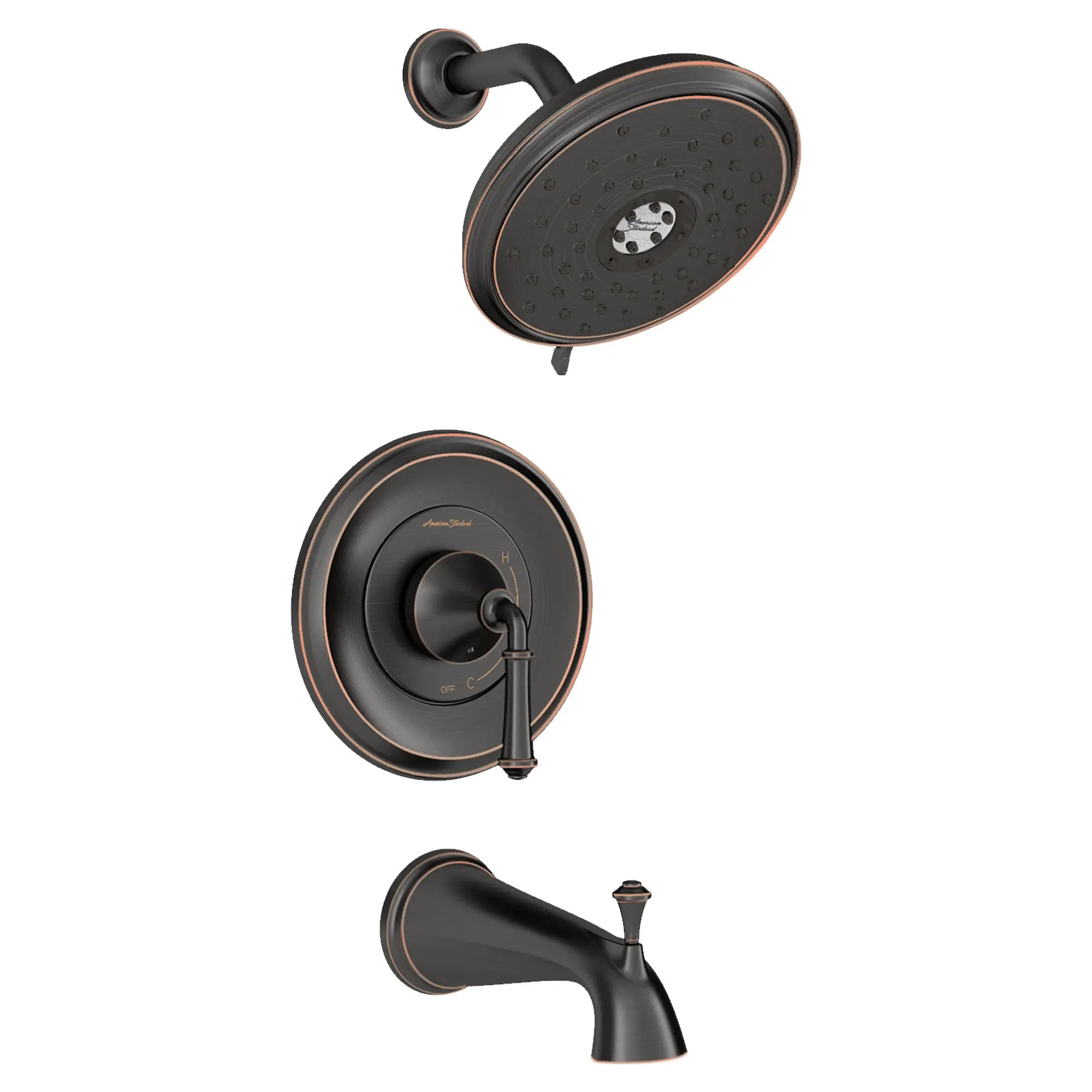 Delancey® 1.8 GPM Water Saving Shower Trim Kit - 4 Function Showerhead & Lever Handle for Bath & Shower - Perfect for Bathroom Renovation & Water Conservation