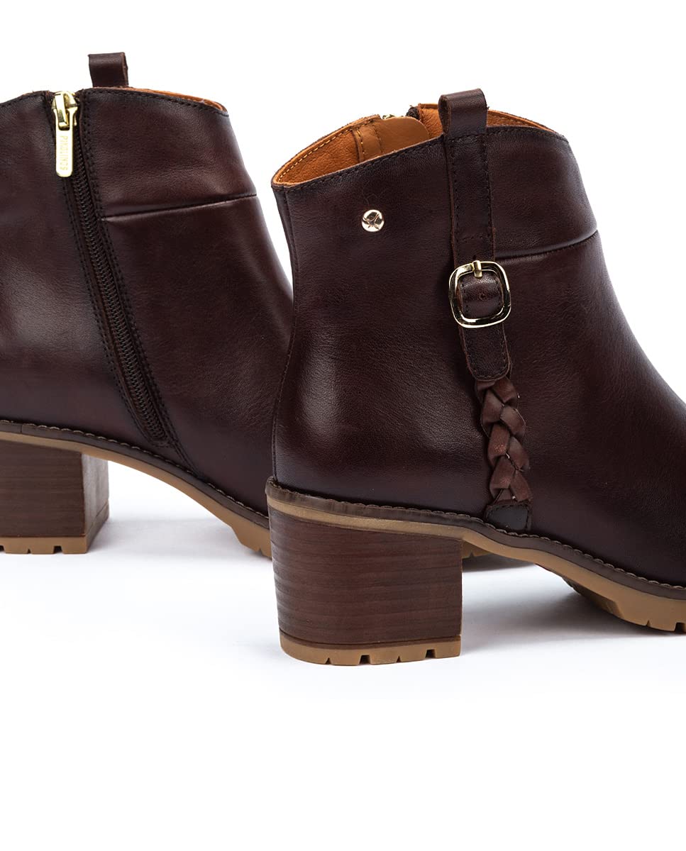 Stylish Women's Leather Ankle Boots with High Heels - Fashionable Winter Boots for Office, Party & Night Out