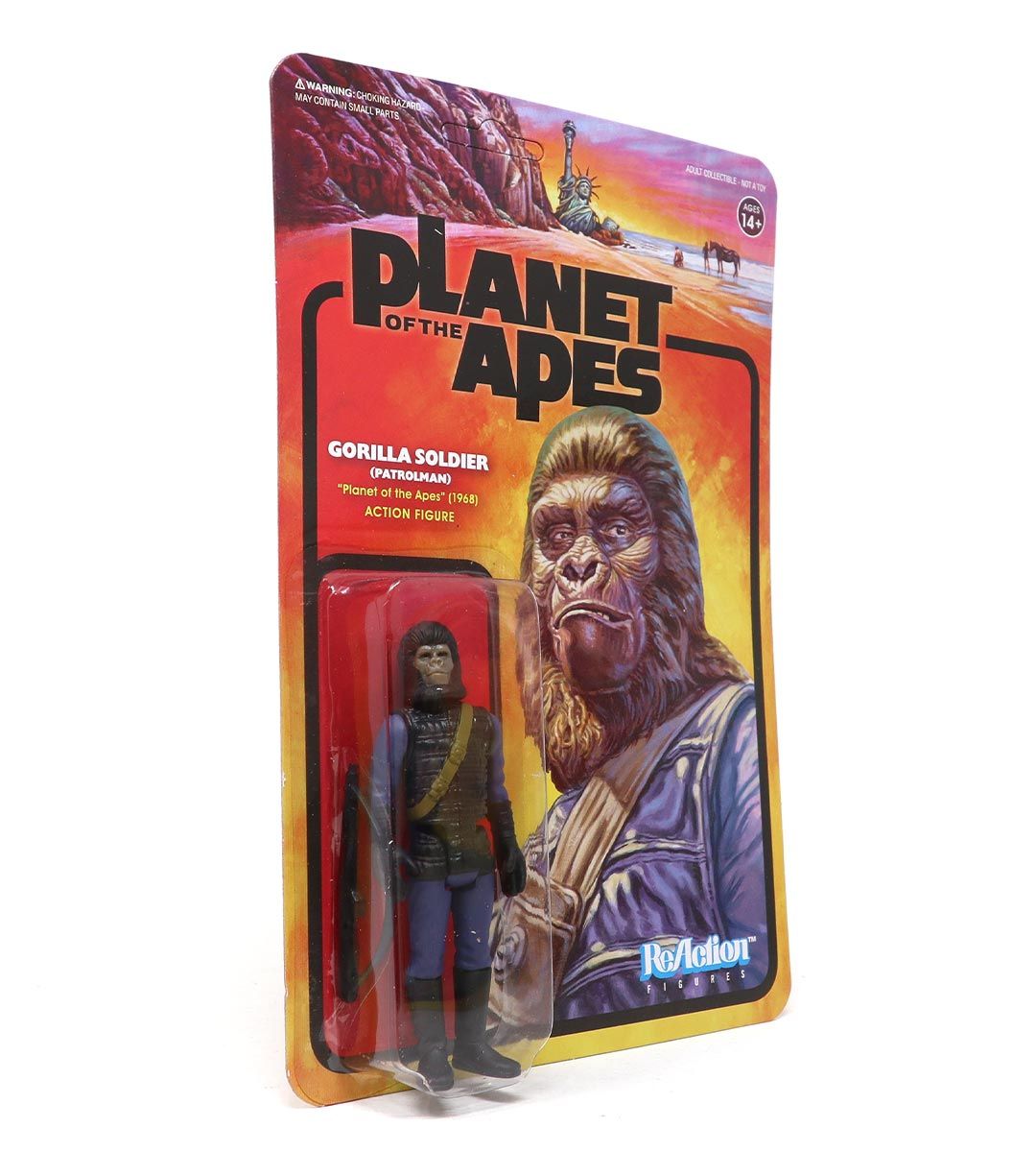 Gorilla Soldier Patrolman ReAction Figure - Collectible Toy for Display, Action Scenes & Pop Culture Fans