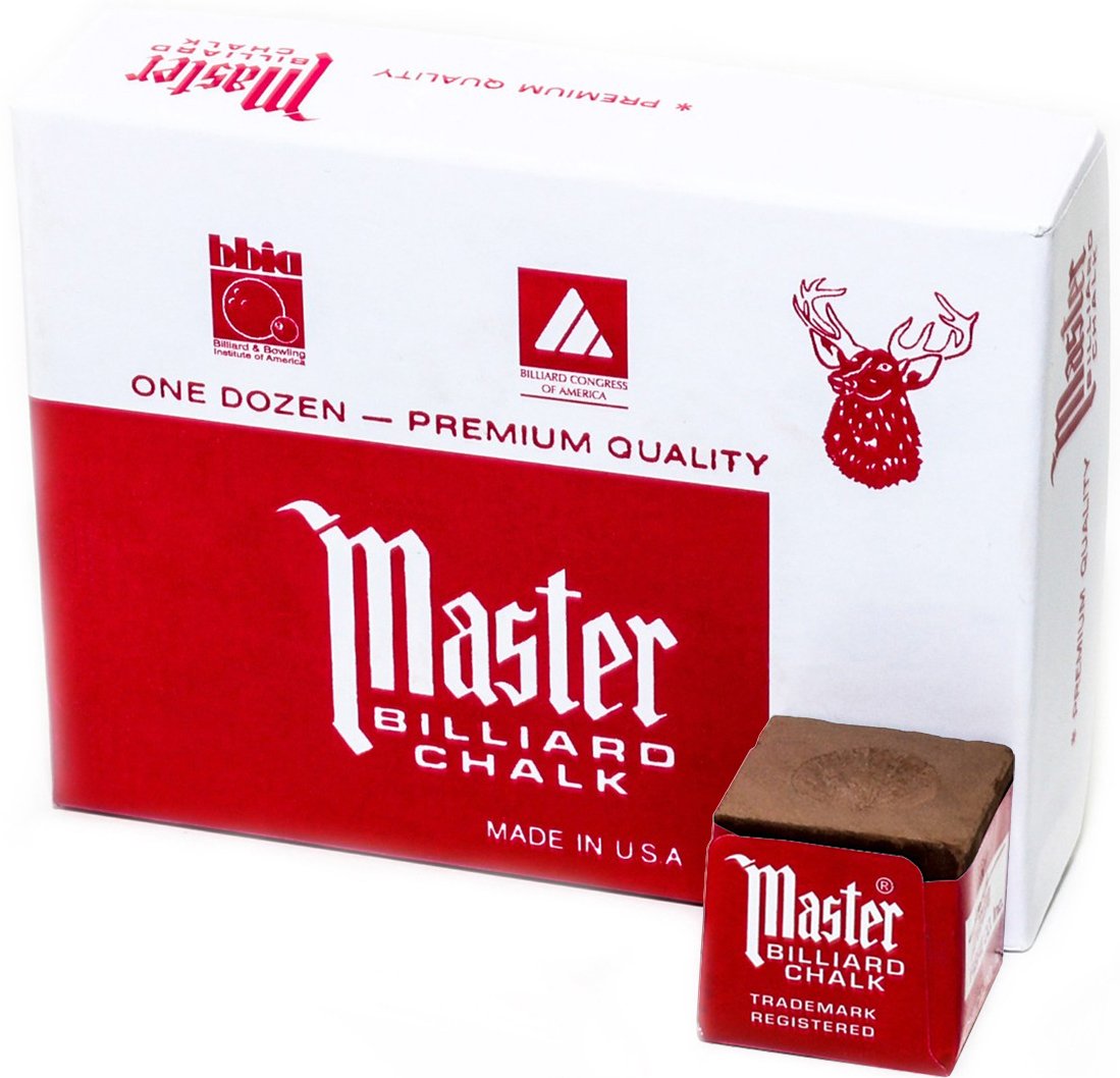Premium Billiard Chalk Box - 12 Cubes for Pool Cues | Professional Snooker & Pool Accessories | Perfect for Home Game Rooms & Bars