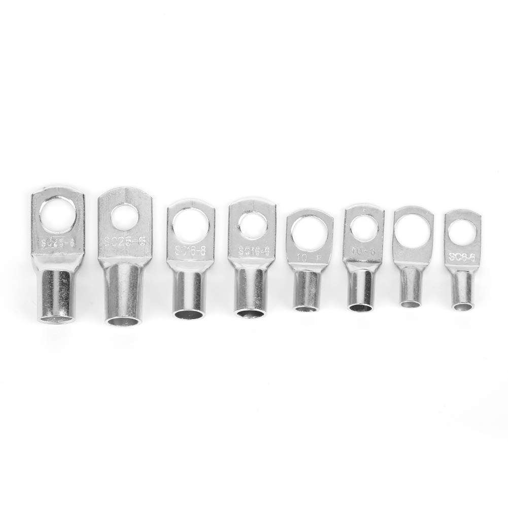 Copper SC Ring Terminals - Tin-Plated Electrical Connectors for Solar Panels, Home Wiring & Distribution Boxes | Durable Hardware Supplies for Electrical Connections | Perfect for DIY Projects, Automotive Wiring & Renewable Energy Systems