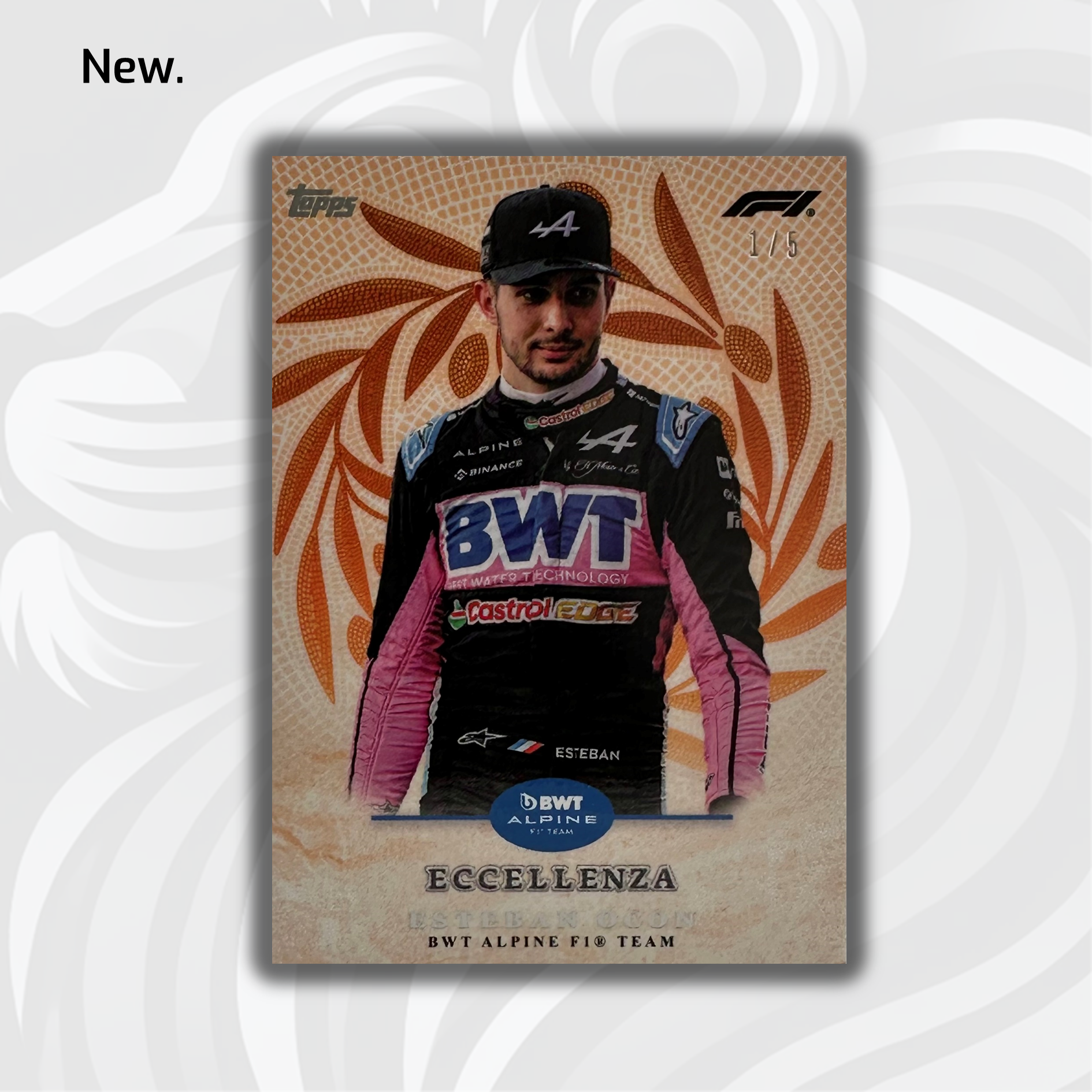 2024 Topps Eccellenza F1 Esteban Ocon Trionfo Orange Racing Card - Perfect for F1 Collectors, Racing Fans & Sports Memorabilia Enthusiasts