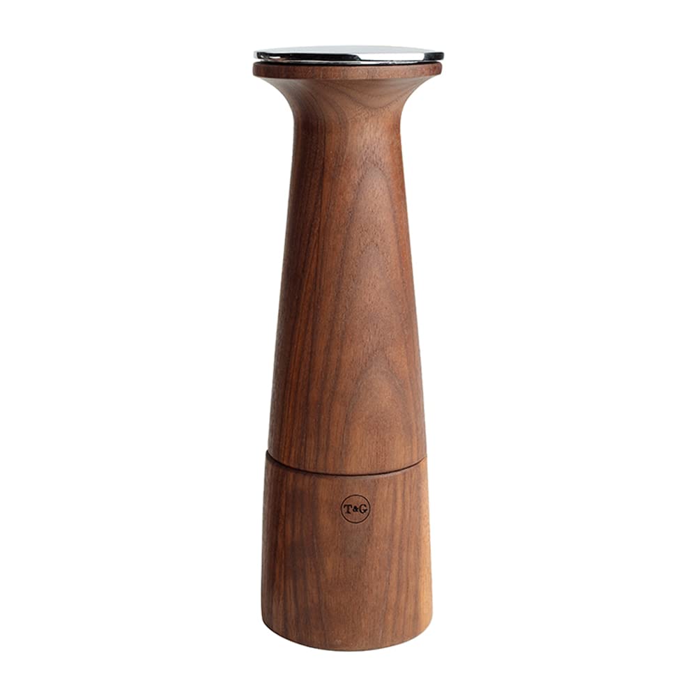Premium Black Walnut Salt Mill - 20.5cm Adjustable Ceramic Manual Grinder for Coarse & Fine Seasoning | Stylish Gourmet Kitchen Accessory | Perfect for Fine Dining, Home Cooking & Gift Giving