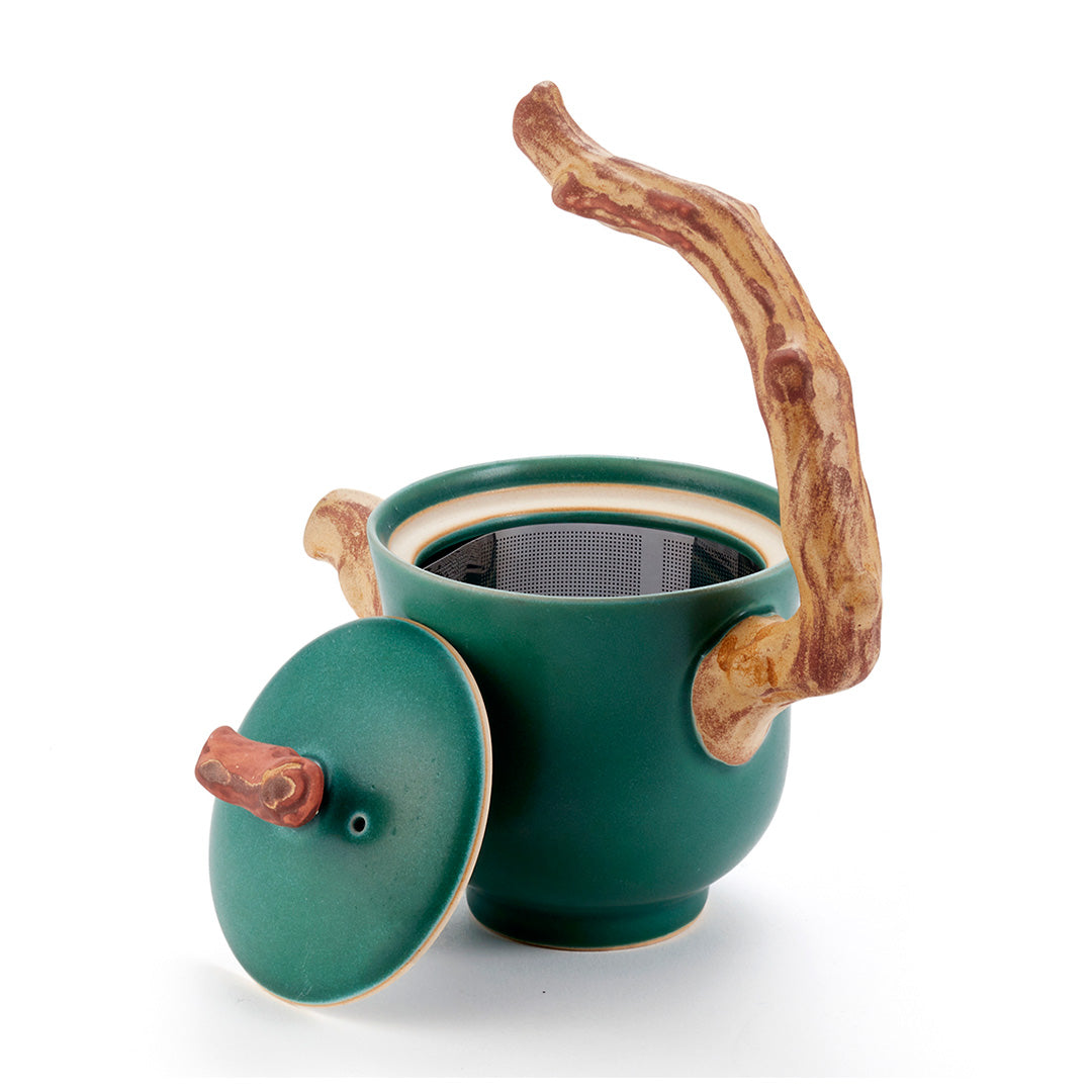 Premium Twig 3-Piece Ceramic Tea Set - Elegant Floral Design for Afternoon Tea, Gifts & Home Decor | Perfect for English Tea Parties, Bridal Showers & Cozy Gatherings