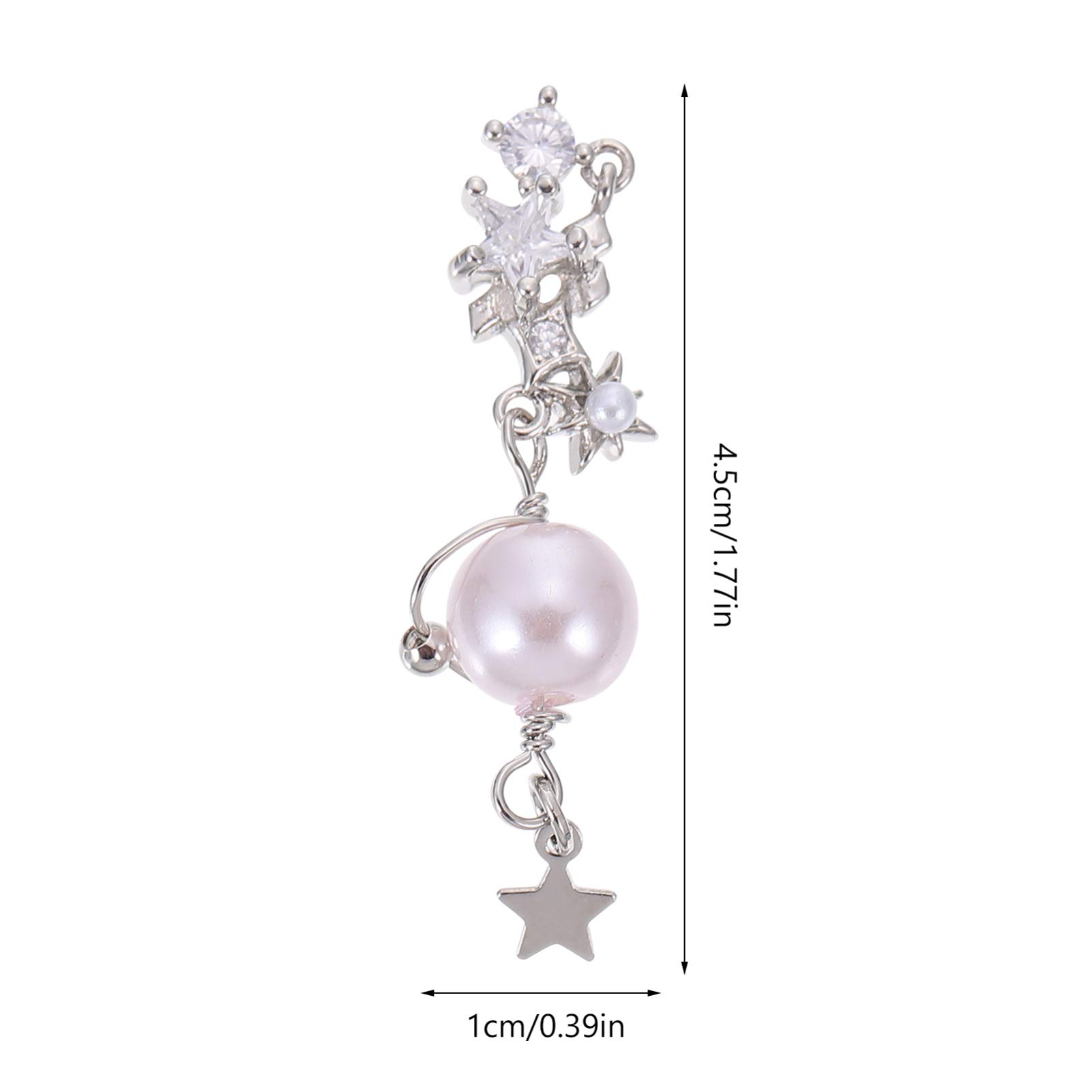 Beaupretty 2PCS Nail Art Pearl Chains - Creative Delicate Nail Decorations for DIY Manicure, Wedding & Party Nail Designs