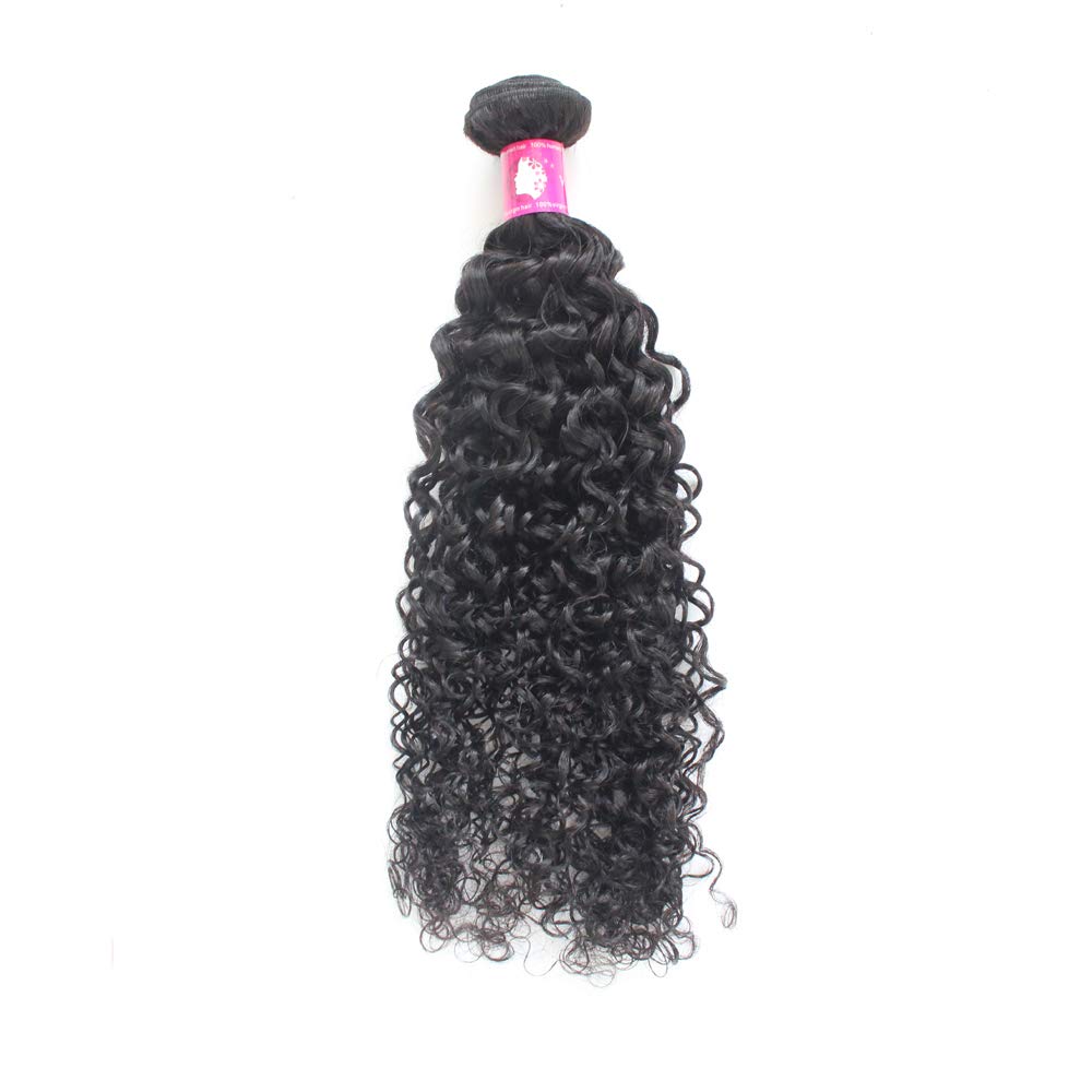 Premium Brazilian Jerry Curly Unprocessed Human Hair Bundles #1B Natural Black - 300g/Lot (10/12/14 Inch) Soft Weft for Weaving - Perfect for Natural Hairstyles, Extensions & Protective Styling