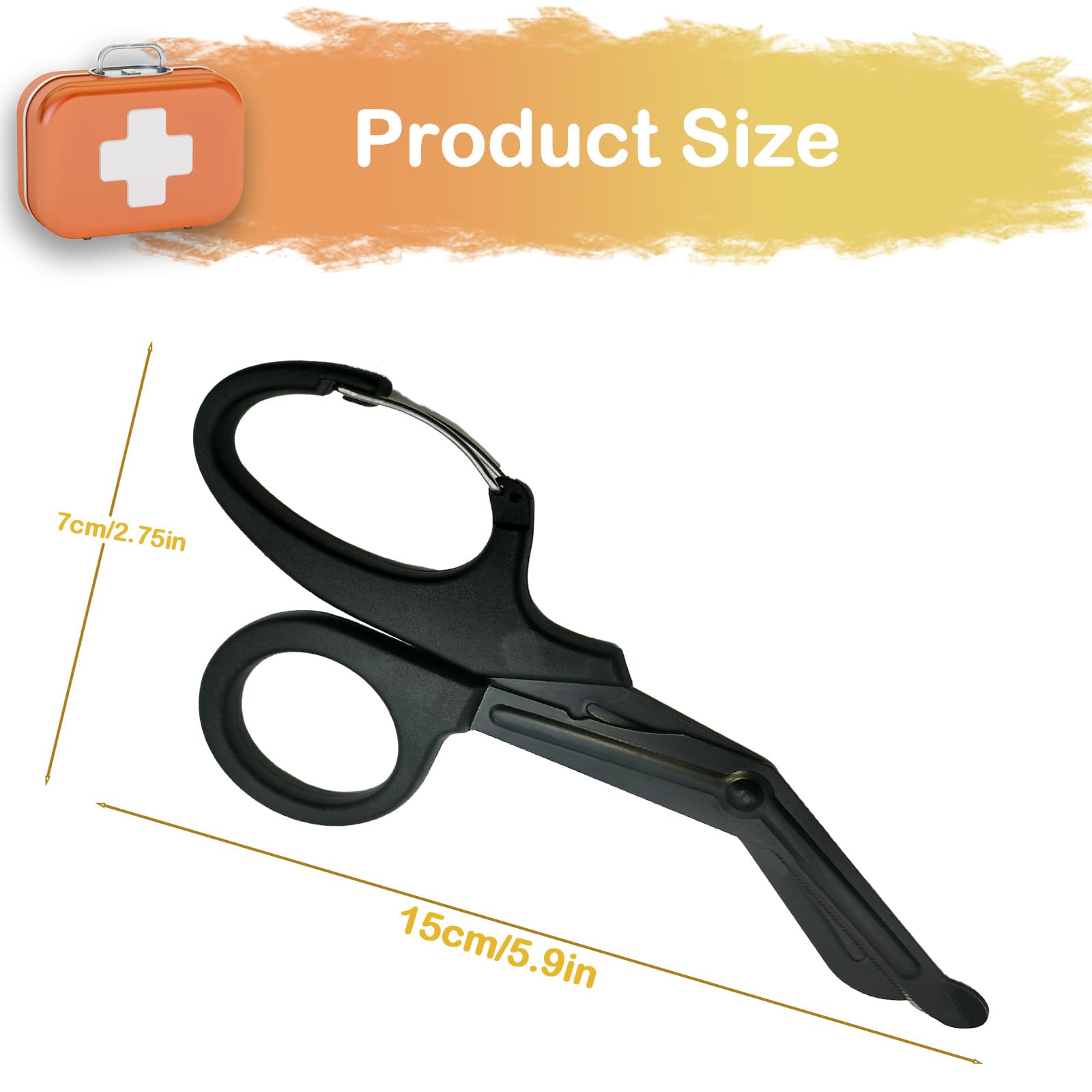 DuEgg Professional Nurse Scissors - Premium Stainless Steel Bandage Scissors for Medical Use | Ideal for Doctors, Nurses, First Aid Kits & Outdoor Emergency Kits | Durable & Portable Medical Shears