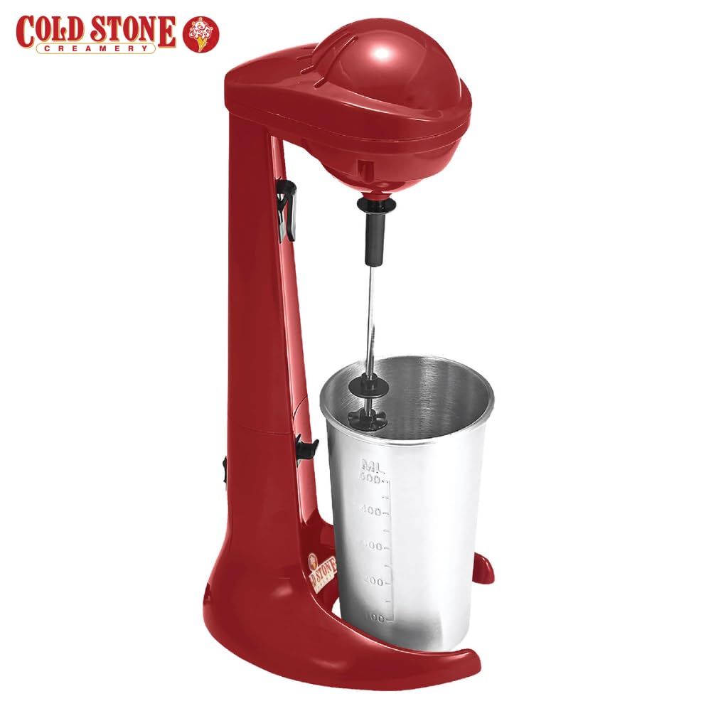 Electric Cold Stone Milkshake Maker with 16oz Stainless Steel Mixing Cup - Professional Frozen Drink & Smoothie Machine for Home, Cafe, and Ice Cream Shop Use