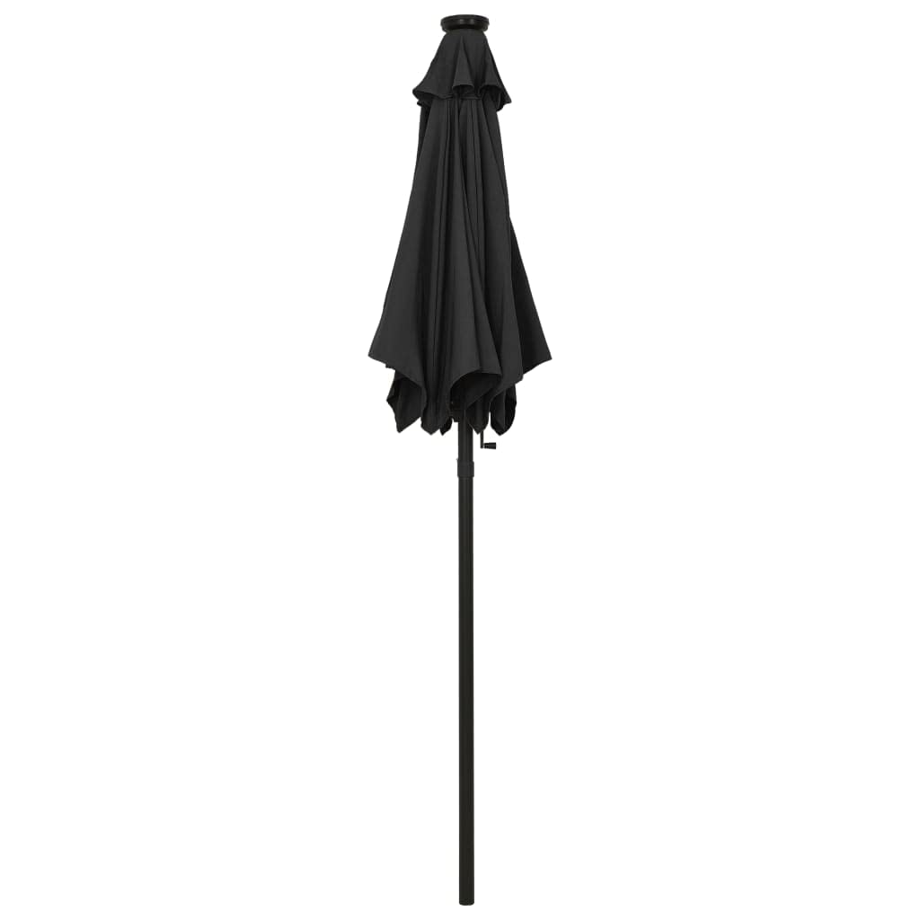 SKM 78.7x83.1 Inch Large LED Patio Umbrella with Aluminum Pole - Outdoor Garden, Poolside, Backyard Shade Solution for Summer