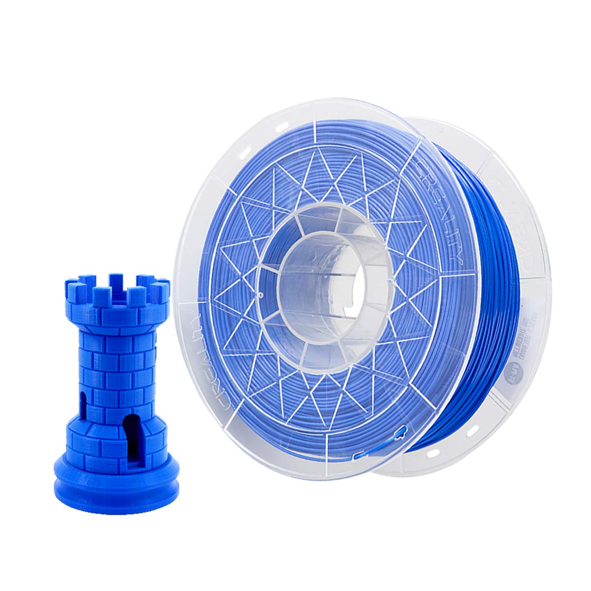 Premium 3D Printer Filament CR-PLA 1.75mm 1kg/2.2lbs - High Precision +/-0.02mm Dimensional Accuracy - Vibrant Blue Filament for Smooth 3D Printing - Ideal for DIY Projects, Prototyping & Creative Models