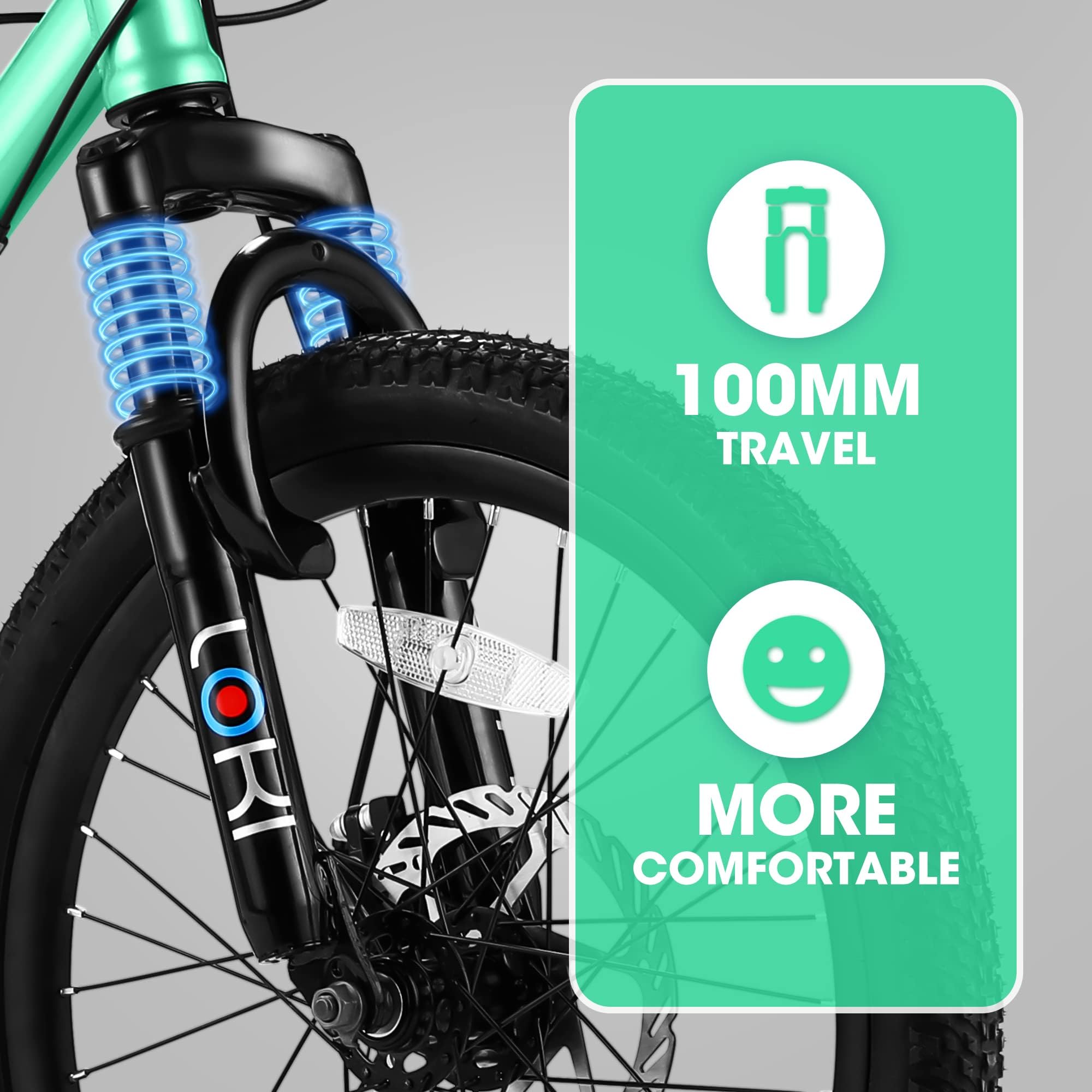 **Ecarpat 20 Inch Kids' Bike for Ages 6-12 | 7-Speed Mountain Bike for Boys & Girls | Birthday Gift | Outdoor, City & Snow Cycling | Pink, Blue, Green, White Options**    *(Perfect for Birthday Gifts, Outdoor Adventures, City Commuting & Snow Riding!)*