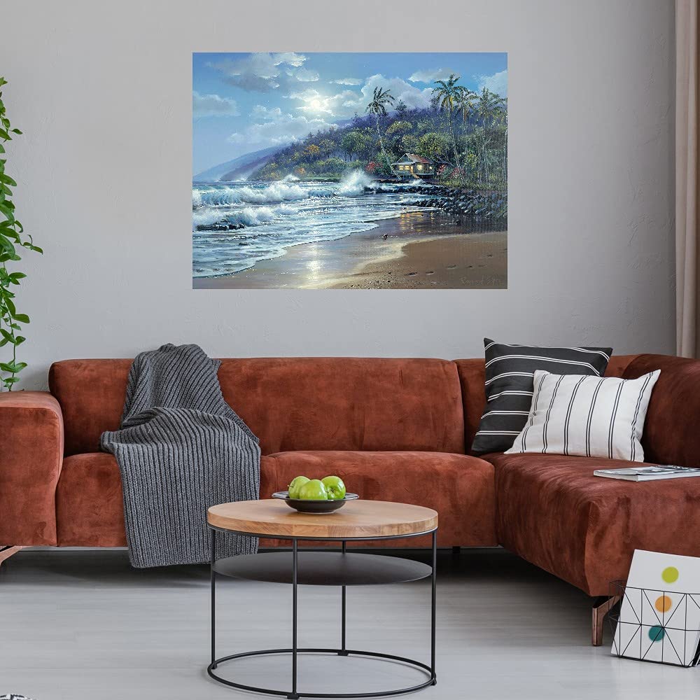 Seaside Hideaway Fine Art Canvas Wall Decor by Raymond Sipos - 32x24 Inch Ready to Hang Painting for Living Room, Bedroom & Office - Coastal Beach Theme Home Decor Perfect for Beach Houses & Vacation Homes