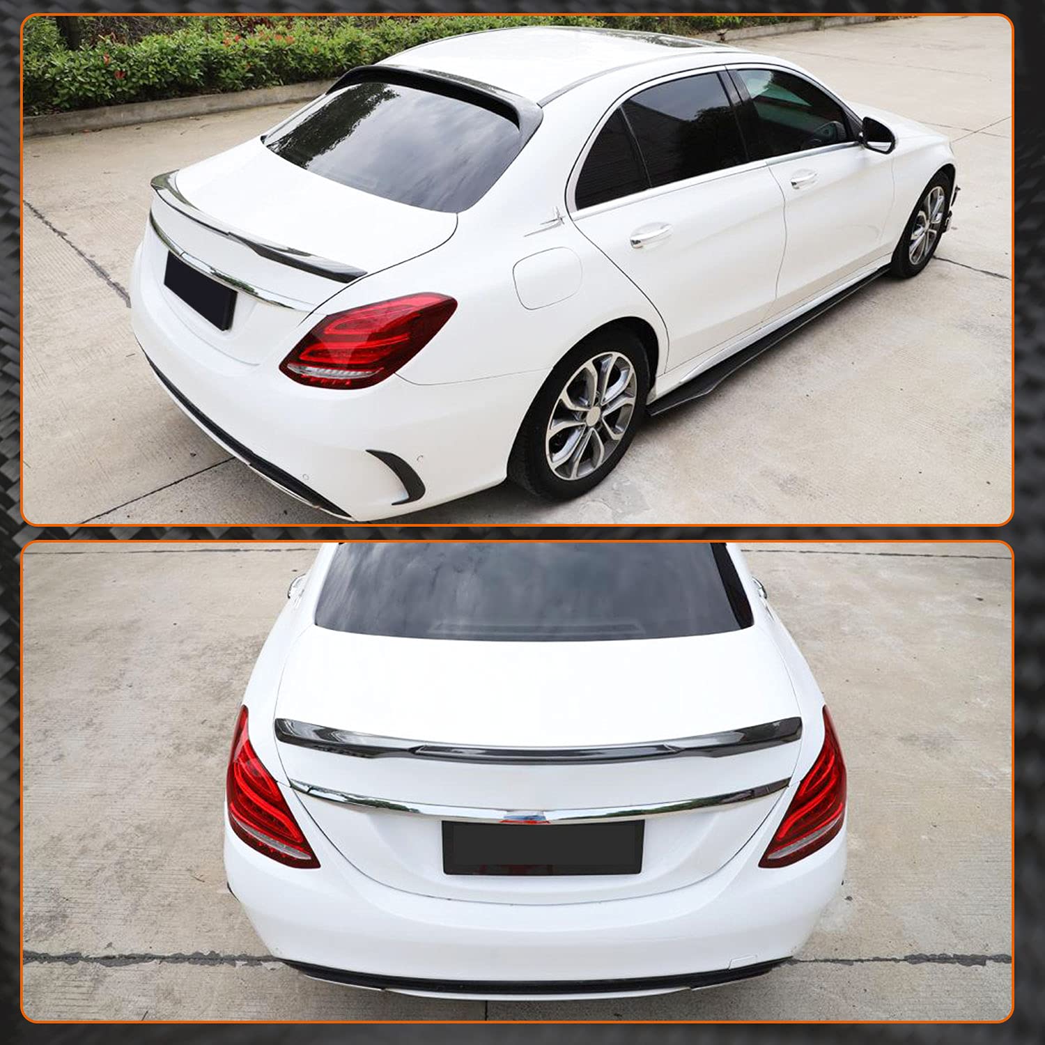 Carbon Fiber Trunk Spoiler for Mercedes Benz C Class W205 (2015-2021) - C180/C200/C250/C300/C400/C43/C63 AMG Sedan - High Kick Rear Boot Lip Wing - Factory Direct - Enhance Style & Aerodynamics for Street & Track Performance