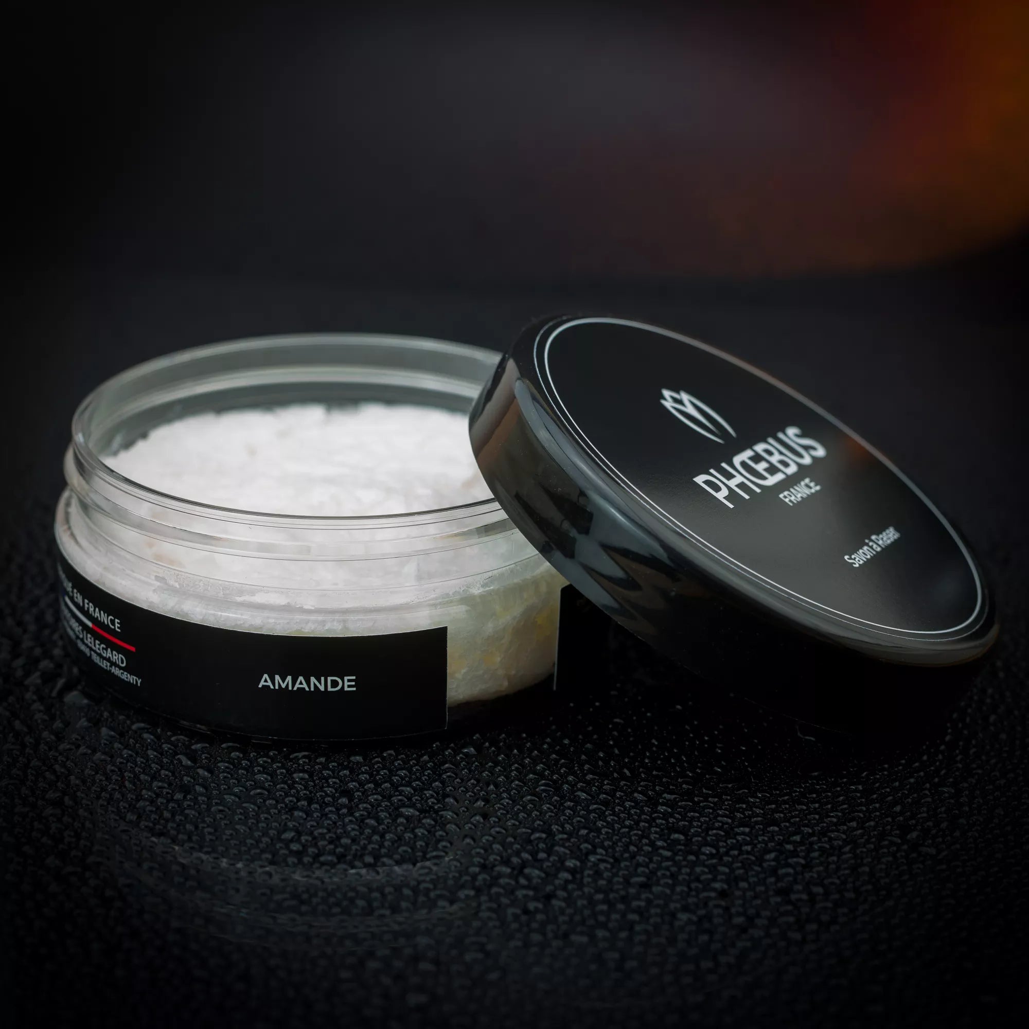 Premium Phoebus Almond Shaving Soap by Le Père Lucien - Natural & Moisturizing for Sensitive Skin - Perfect for Wet Shaving & Beard Care at Home or Travel