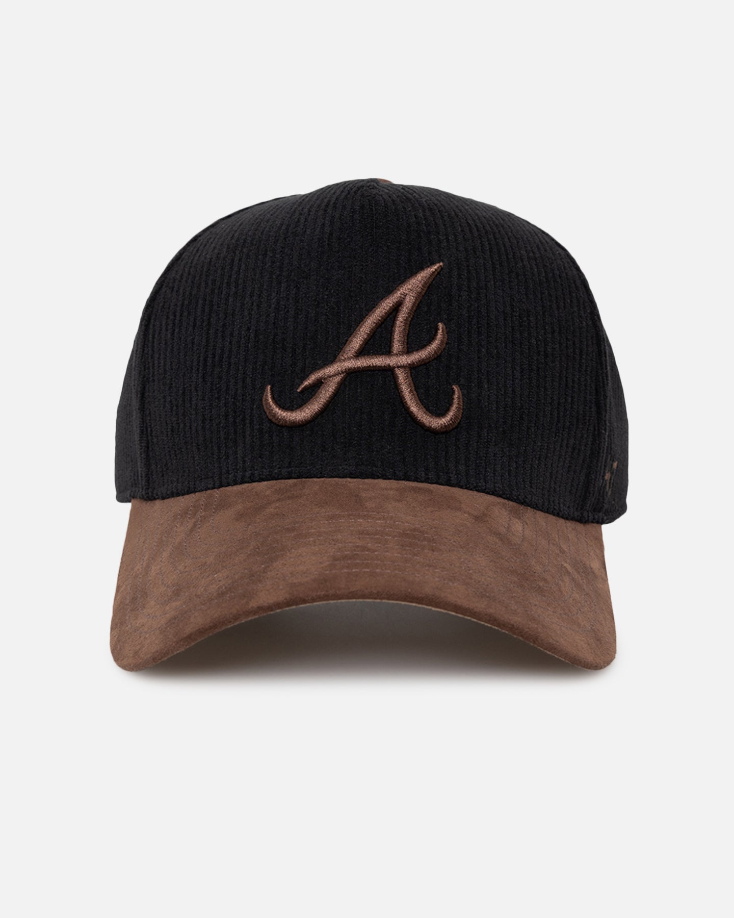 47 Brand Atlanta Braves 'Black Barren' 47 Offside DT Snapback Black Hat - Official MLB Licensed Baseball Cap for Men & Women - Perfect for Sports Fans, Casual Wear & Game Day Outfits