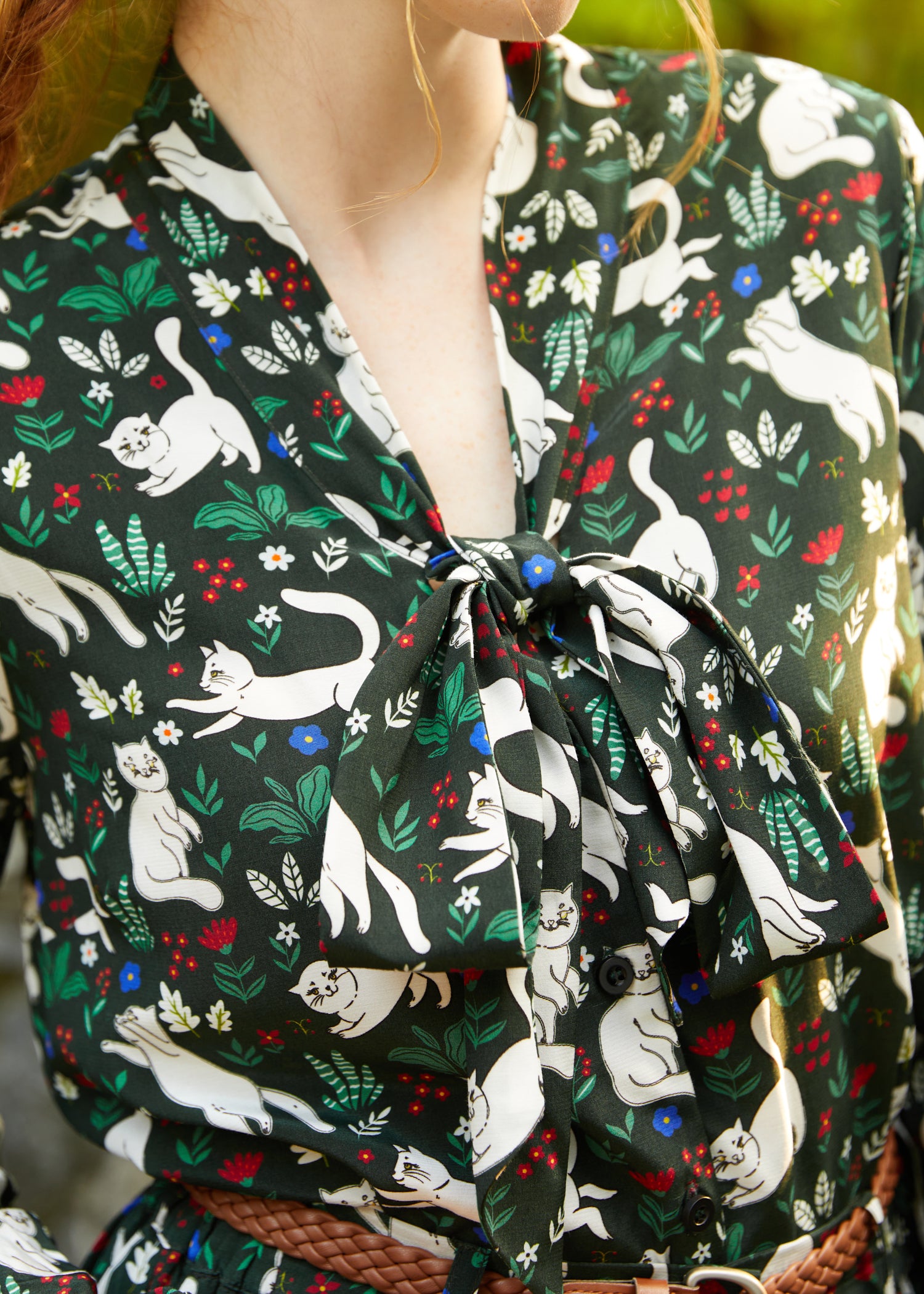 Elegant Bow Blouse for Women - Chic Floral Print Top for Office, Party & Date Night | Fashionable & Comfortable