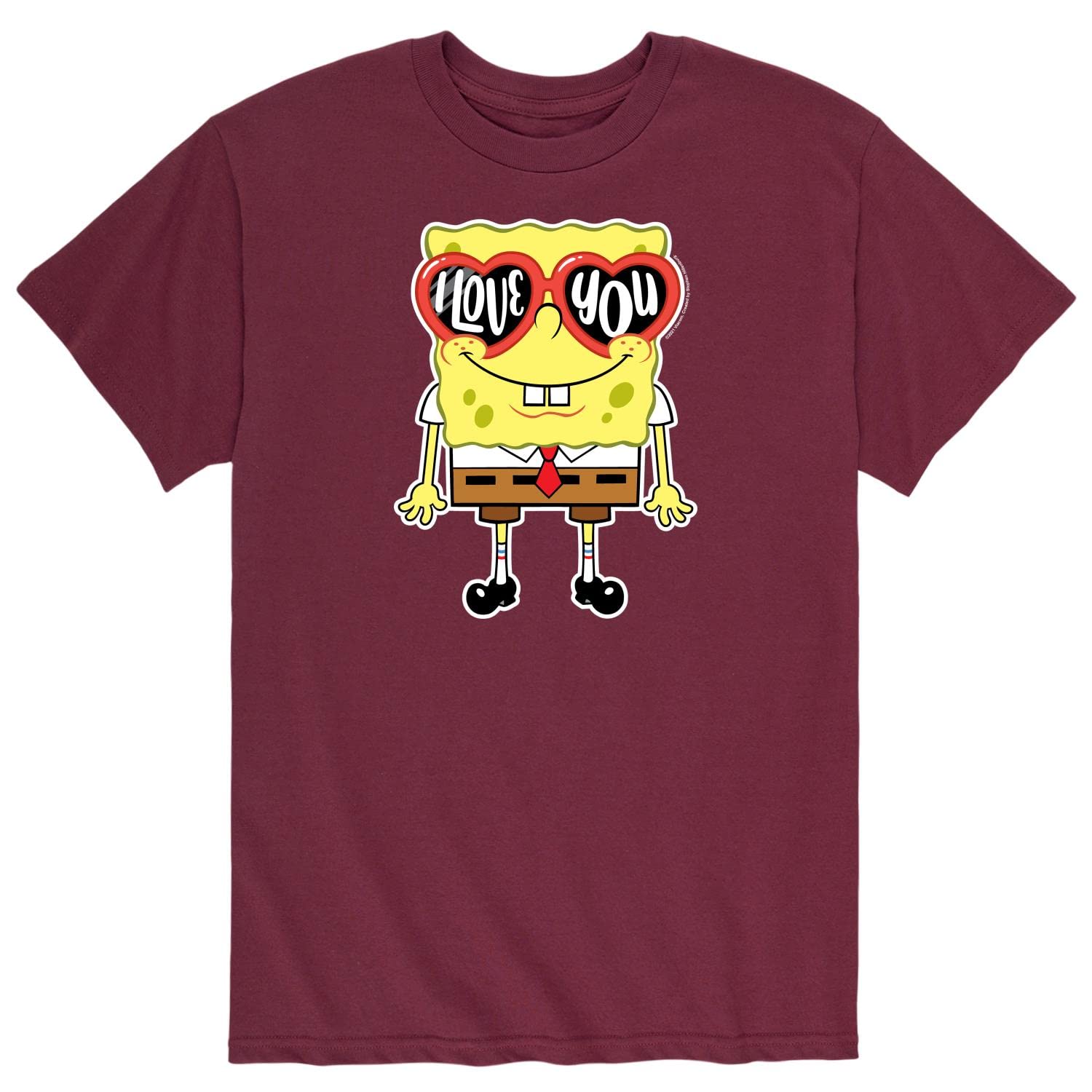 Spongebob Squarepants Valentine's Day Graphic T-Shirt for Men - Funny Cartoon Short Sleeve Tee - Perfect Gift for Valentine's Day, Birthday & Casual Wear