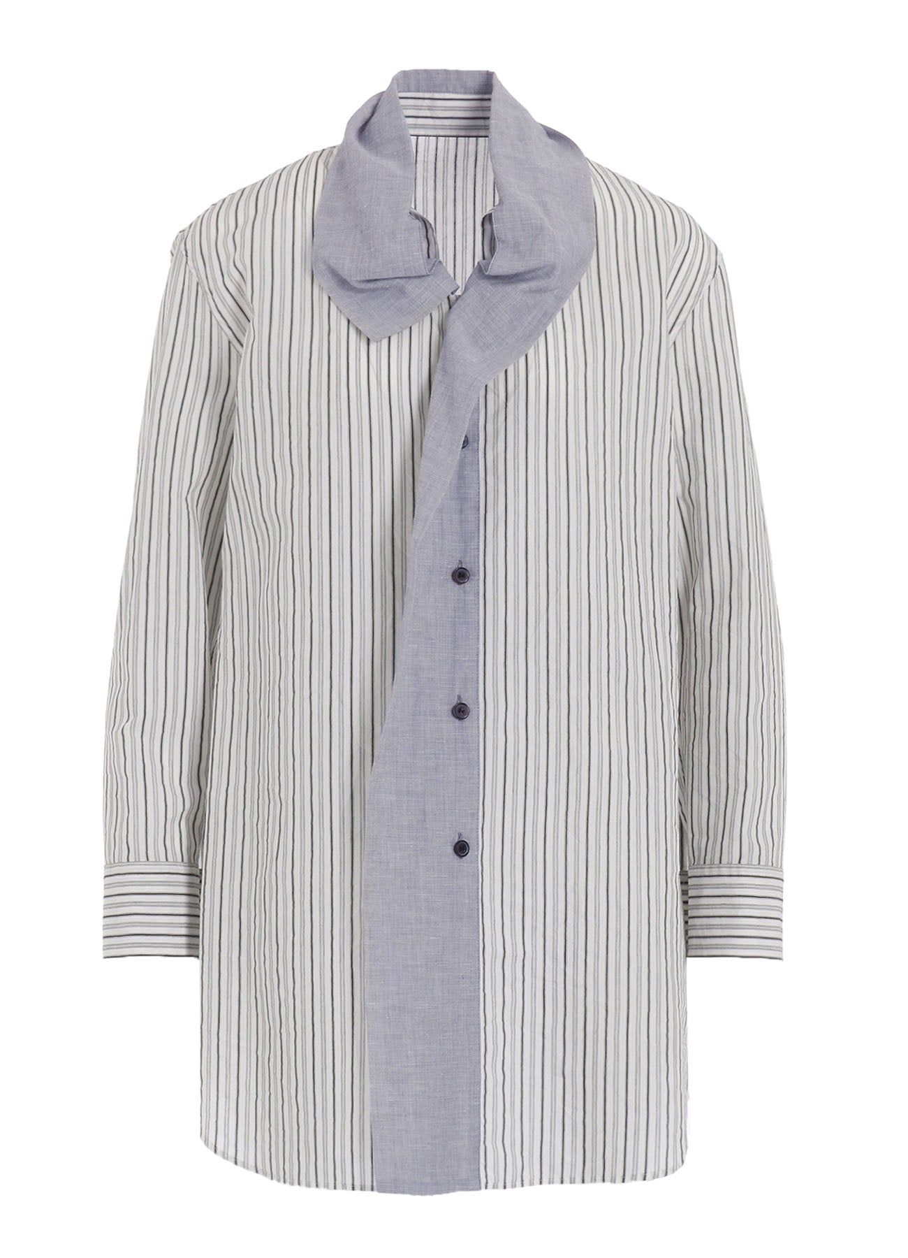 Premium C/CU Hard Twisted Dobby Stripe Tie Style Shirt for Men - Classic Business & Formal Wear for Office, Weddings & Special Events