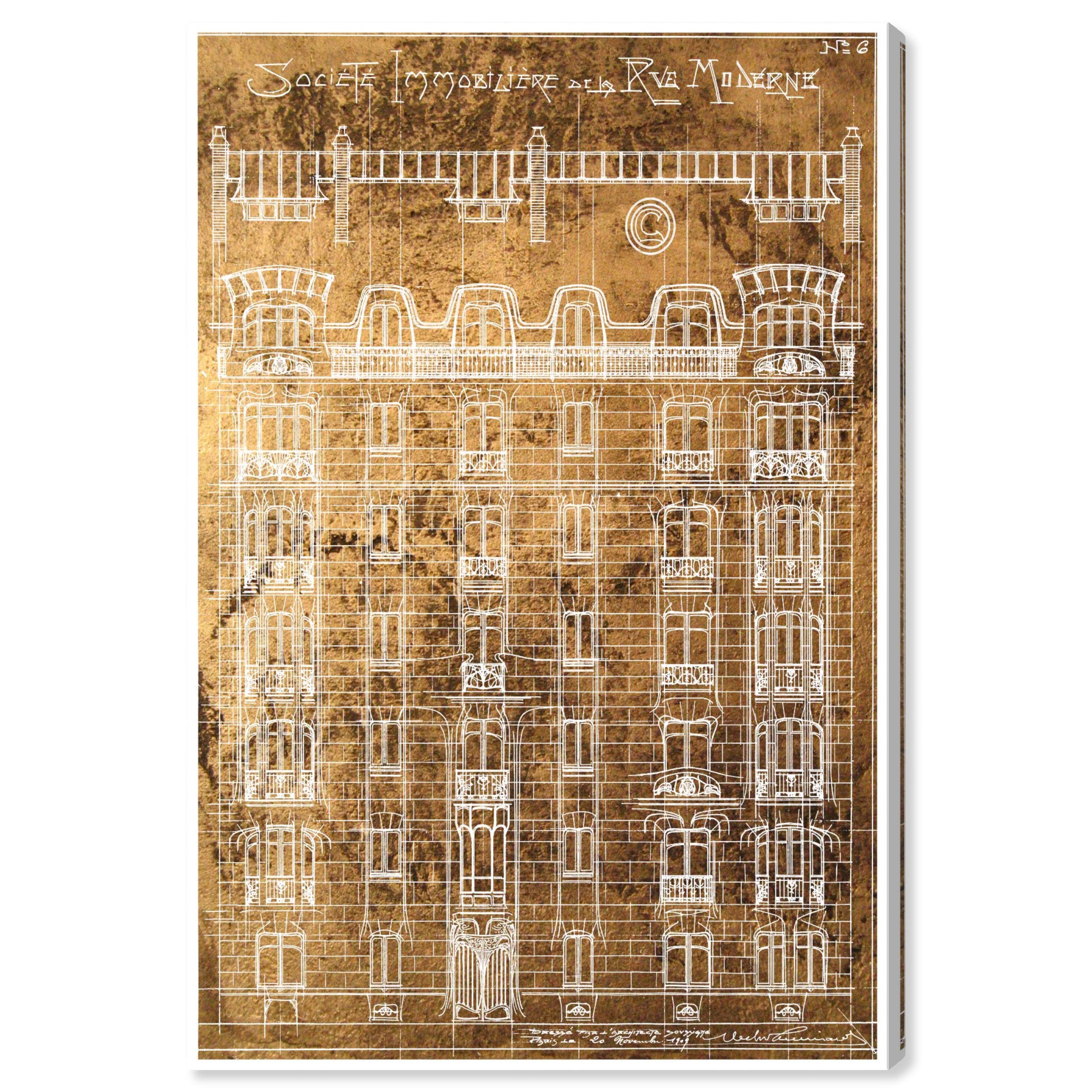 Oliver Gal Artist Co. 'Rue Moderne' Architecture Wall Art Canvas Print - 30