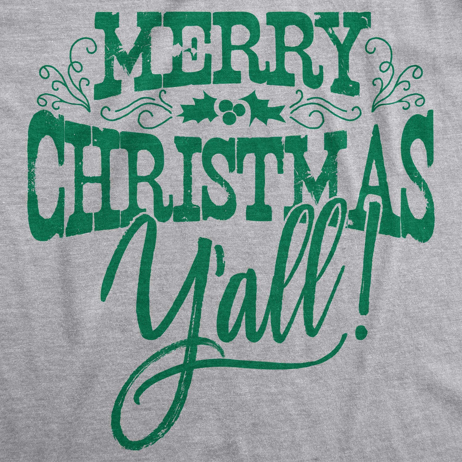 Crazy Dog T-Shirts for Men - Funny Christmas Holiday Tee with 'Merry Christmas Y'all' Print - Perfect Gift for Dad, Husband & Boyfriend - Great for Parties, Family Gatherings & Festive Celebrations
