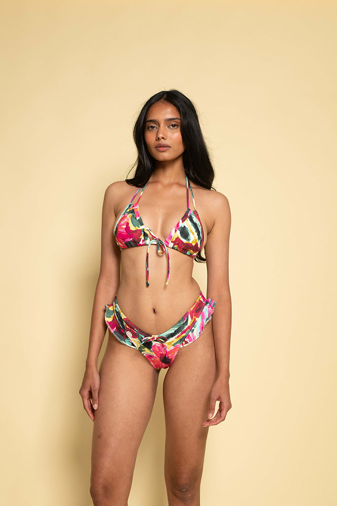 Montce Kelly Bikini Bottom - Floral Print Swimwear for Women | High Waisted Bikini Bottoms | Perfect for Beach Vacations, Pool Parties & Summer Getaways