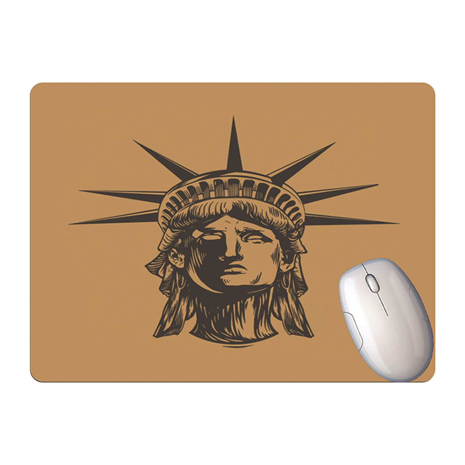 Soft Anti-Slip Ultra-Thin Statue of Liberty Gaming Mouse Pad with Wrist Rest - Office & Home Desk Accessory for PC, Laptop, Workstation - Perfect for Gamers, Professionals & Students