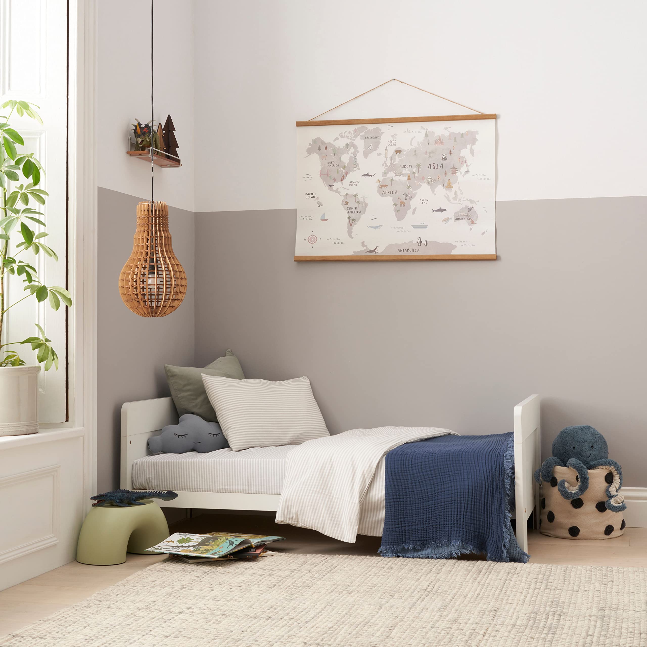 Tutti Bambini Alba 3-in-1 Convertible Baby Crib - Wooden Toddler Bed & Day Bed with Adjustable Base, White (140x70cm) | From Newborn to 6 Years | Nursery, Bedroom & Guest Room Sleeping Solution