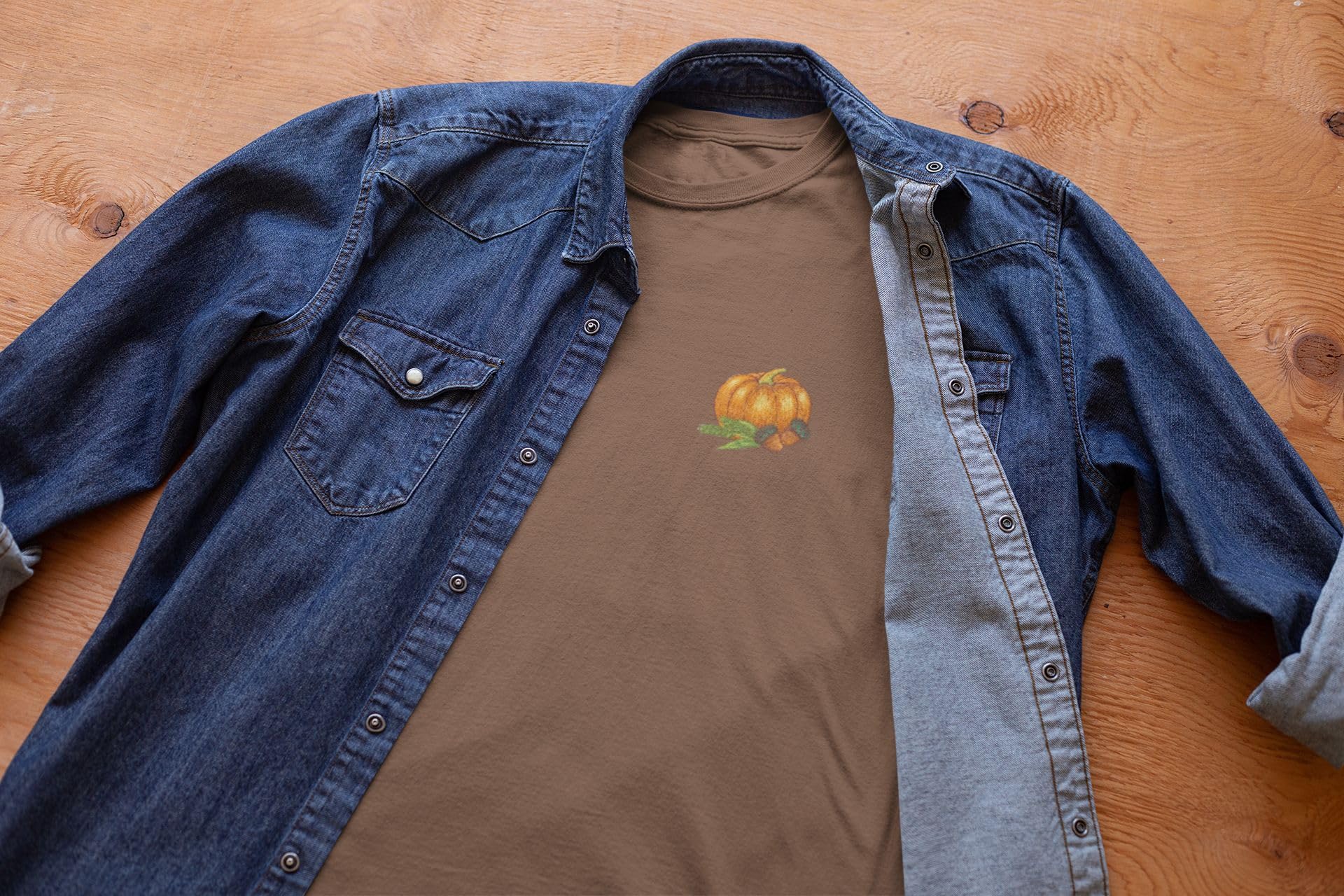 Pumpkin with Acorns Embroidered Iron On Patch - Fall Themed DIY Sewing Applique for Jackets, Hats & Bags - Perfect for Autumn Crafts and Halloween Costumes