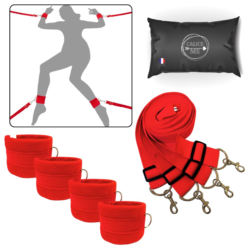 BDSM Bondage Kit - Sexy Handcuffs & Erotic Sex Toys for Couples, Beginners & Advanced - Romantic Bedroom Play for Men & Women - Spice Up Your Love Life with Sensual Adult Games & Naughty Pleasure