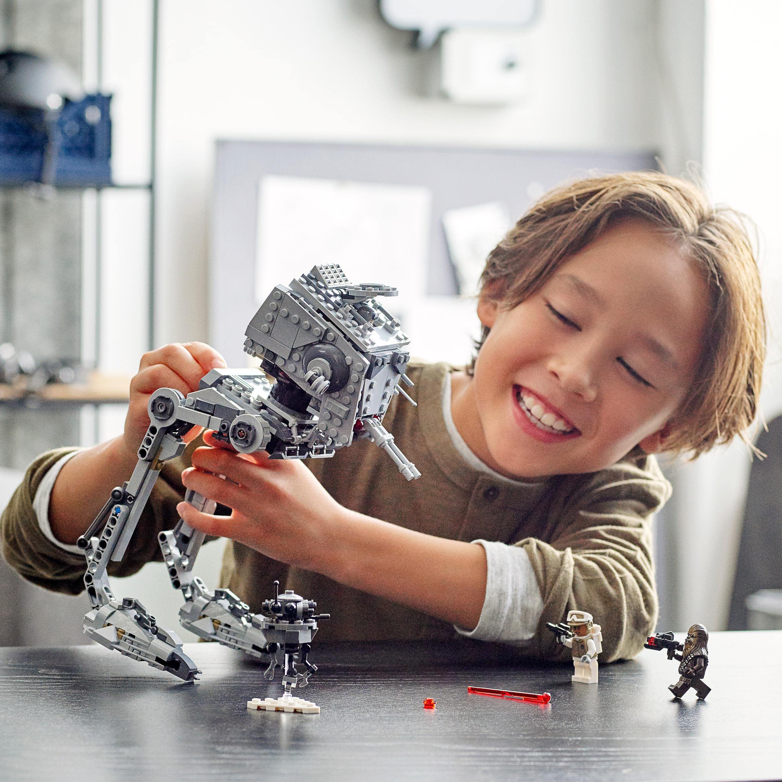 LEGO Star Wars AT-ST Walker Hoth Building Set 75322 with Chewbacca & Droid Figures - The Empire Strikes Back - Kids Birthday Gift - Build & Play for Star Wars Fans & Collectors - Perfect for Display, Playtime & Gifting