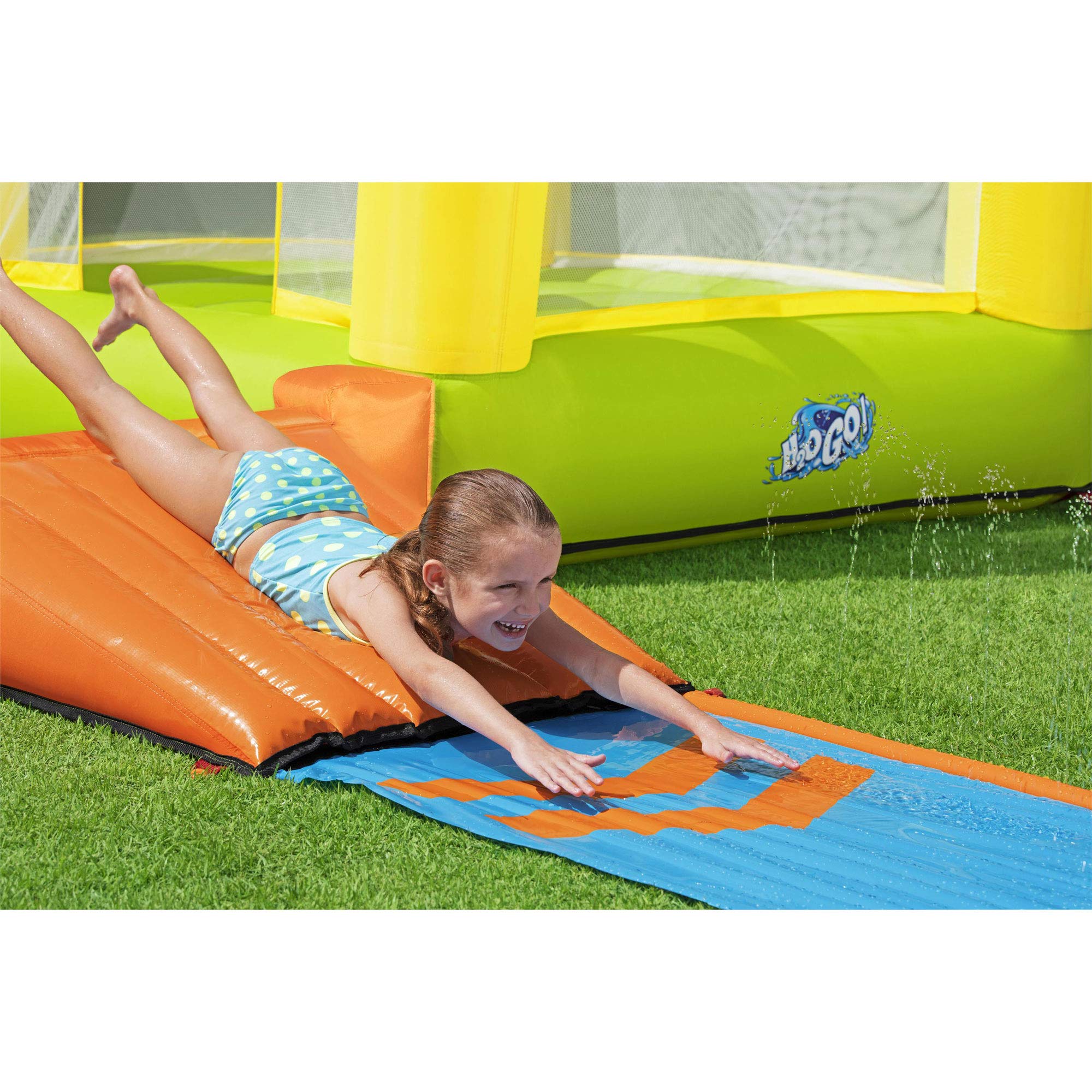 Bestway H2OGO! Splash & Dash Inflatable Bounce House with Water Slide - Outdoor Kids Play Center for Backyard, Birthday Parties & Summer Fun