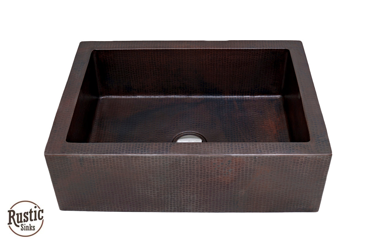 Vintage Copper Farmhouse Single Bowl Sink - Rustic Kitchen Decor for Country Style Homes | Perfect for Farmhouse, Cottage & Rustic Kitchen Designs
