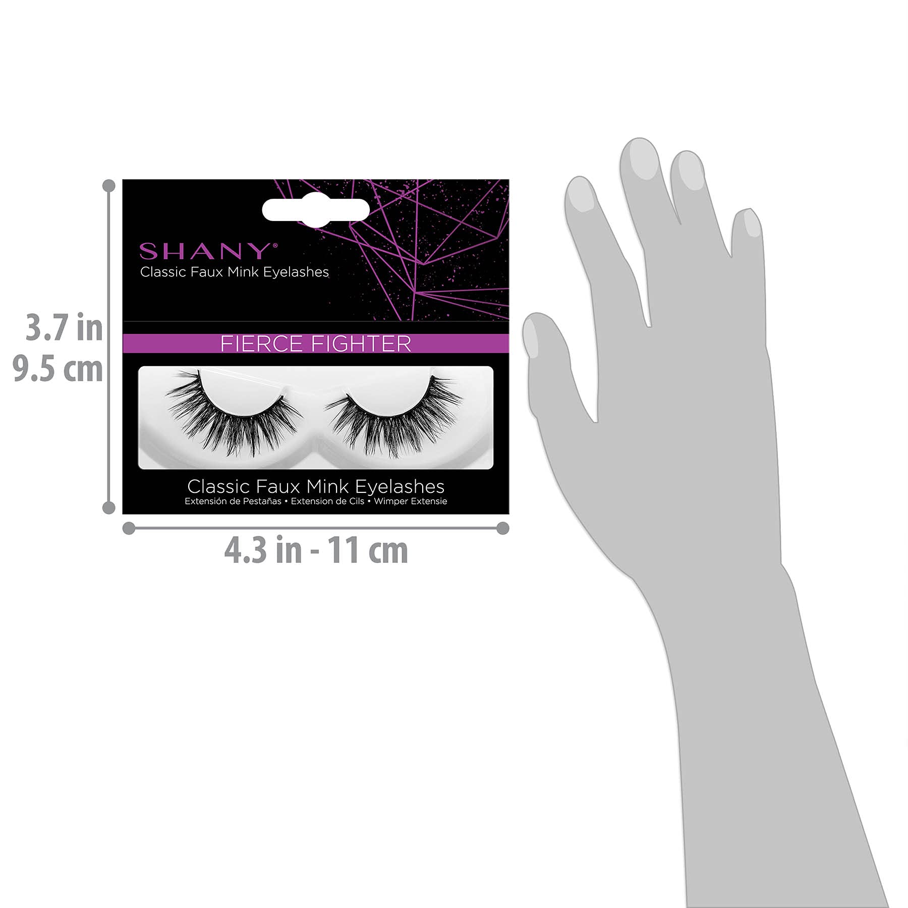 SHANY Classic Faux Mink Eyelashes - 3D Reusable Fluffy Soft Strip Lashes, Medium Volume, Durable Single Pair - Perfect for Night Out, Party, Wedding & Special Occasions
