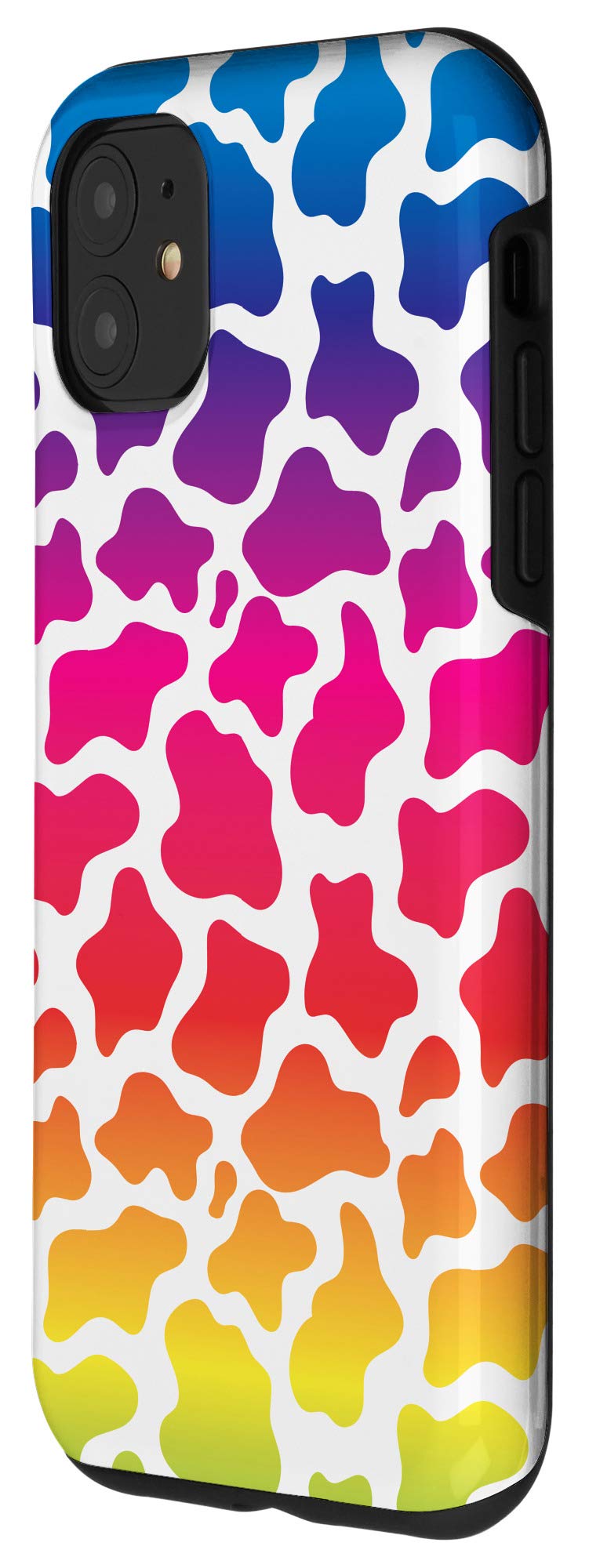 iPhone 11 Cow Print Rainbow Animal Phone Case - Cute Protective Cover for iPhone 11 - Perfect for Teens, Girls, and Animal Lovers - Great for School, Work, and Everyday Use