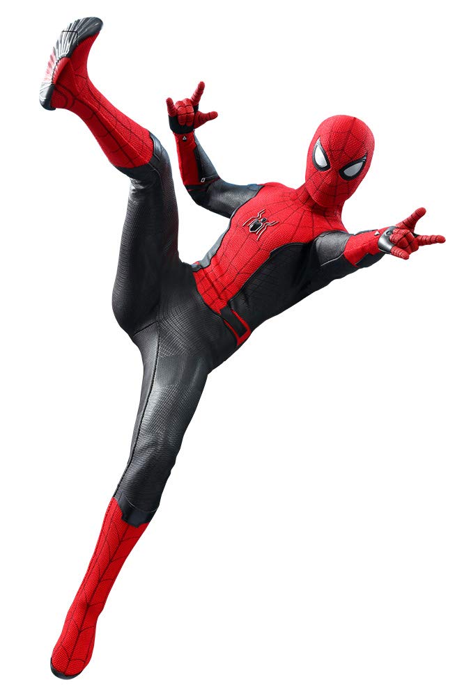 Hot Toys Spider-Man Upgraded Suit 1/6 Scale Action Figure - MMS542 Movie Masterpiece Collectible from Far From Home | Perfect for Marvel Fans, Display & Gift Giving