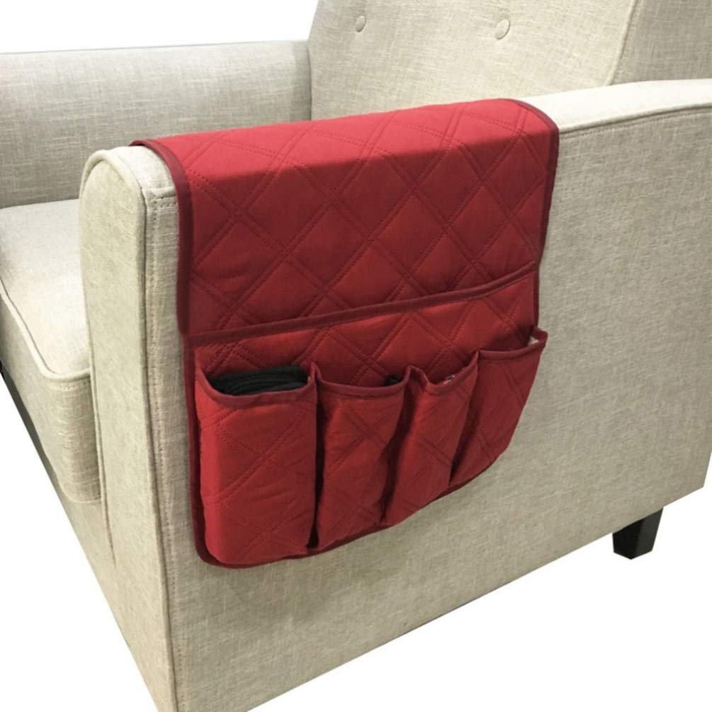TOPBATHY 1-Piece Red Couch Armrest Shelf Bracket - Universal Tablet Stand Holder for Sofa, Bedside, Car & Wall Mount - Space Saving Storage Solution for Books, Phone, Remote & Accessories | Perfect for Living Room, Office & Travel Use