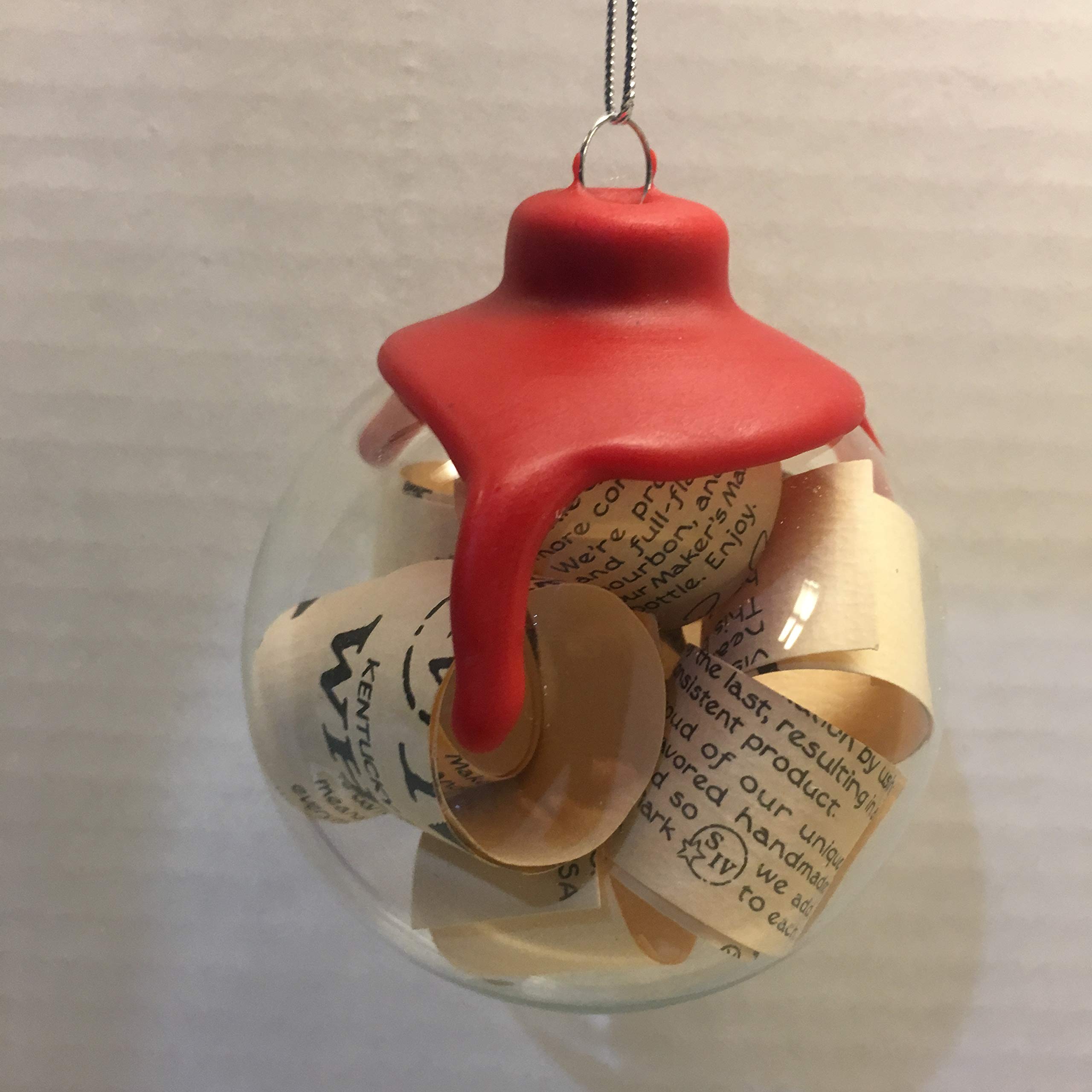 Maker's Mark Bourbon Whiskey Christmas Ornament - Handcrafted Holiday Decor for Bourbon Lovers & Whiskey Enthusiasts | Perfect for Tree Decorating, Gift Giving & Home Bar Accessories