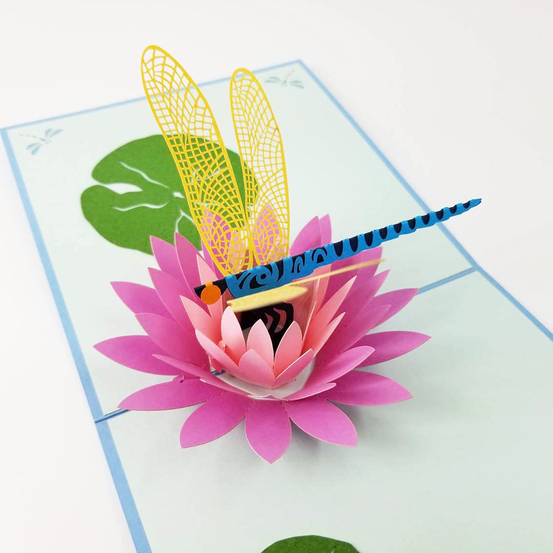 3D Dragonfly Pop Up Greeting Card - Birthday, Mother's Day, Just Because Cards for Son, Daughter & Kids | Unique Handmade Gift for Special Occasions & Home Decor