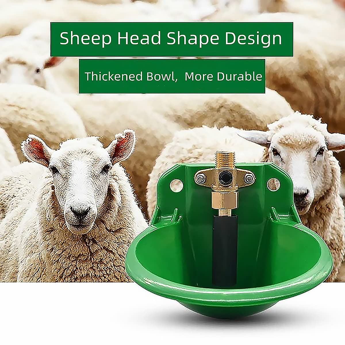 Automatic Sheep Waterer Bowl for Goats & Livestock - Durable Plastic Drinking Trough with Auto-Fill - Perfect for Farm, Ranch, and Pasture Use